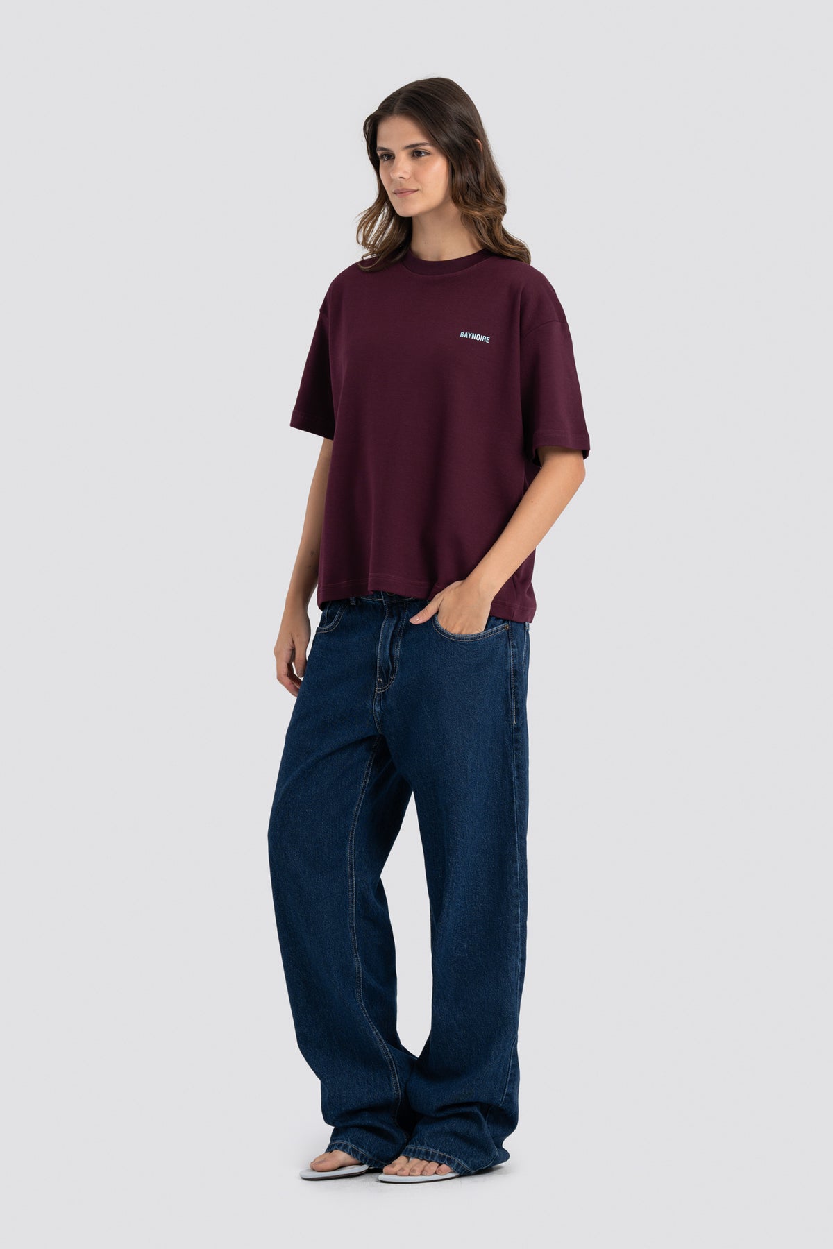 02P Oversized Burgundy T-shirt
