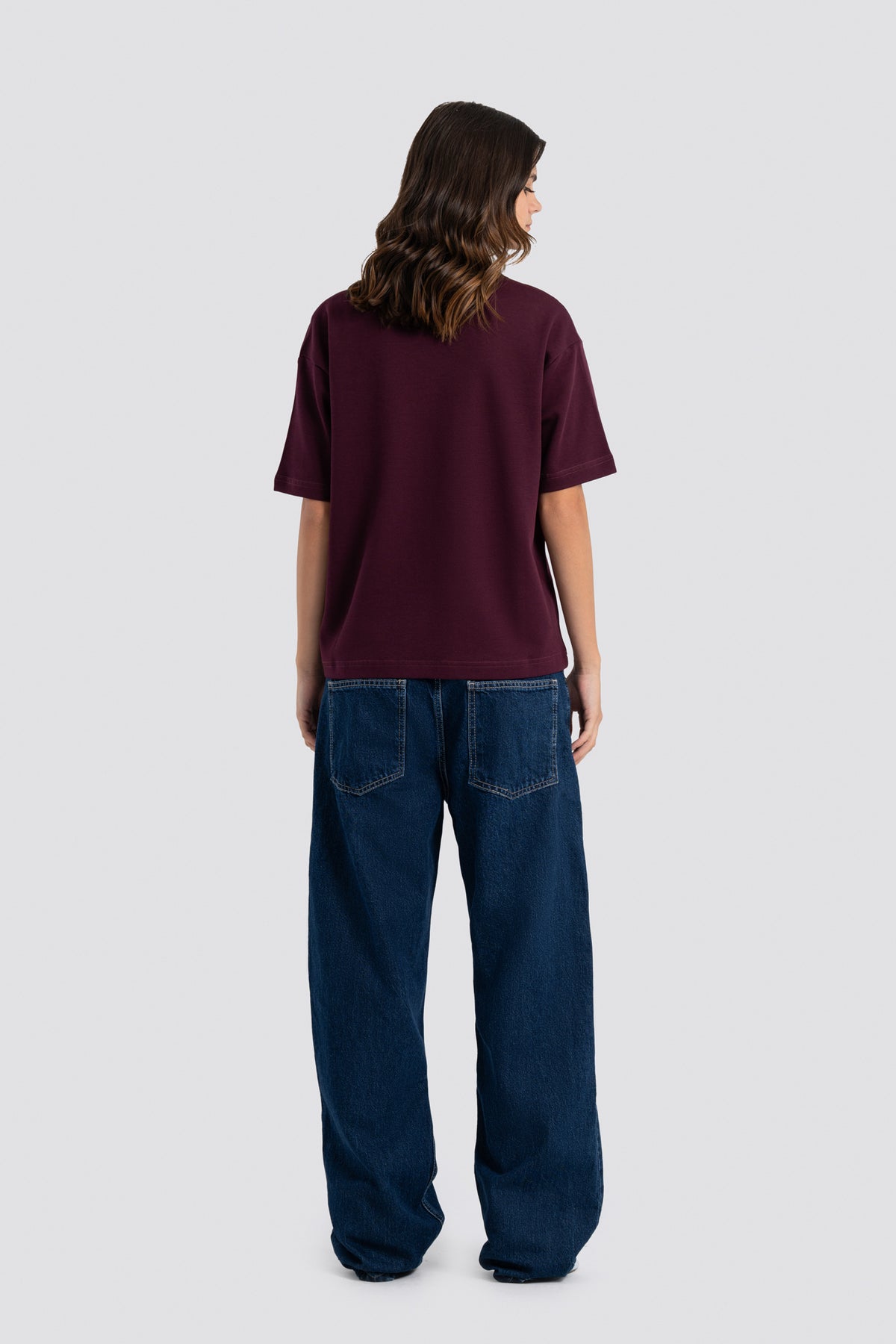 02P Oversized Burgundy T-shirt