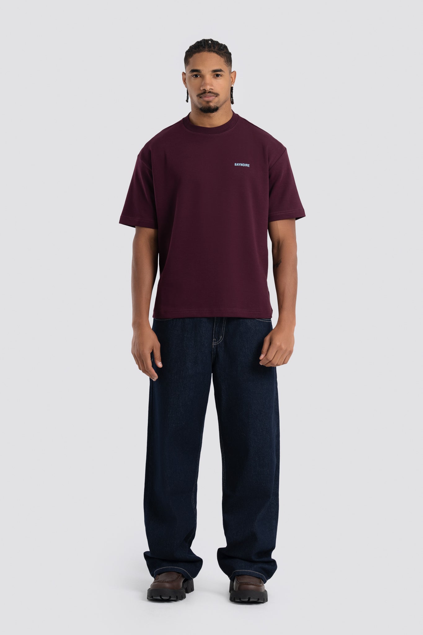 02P Oversized Burgundy T-shirt