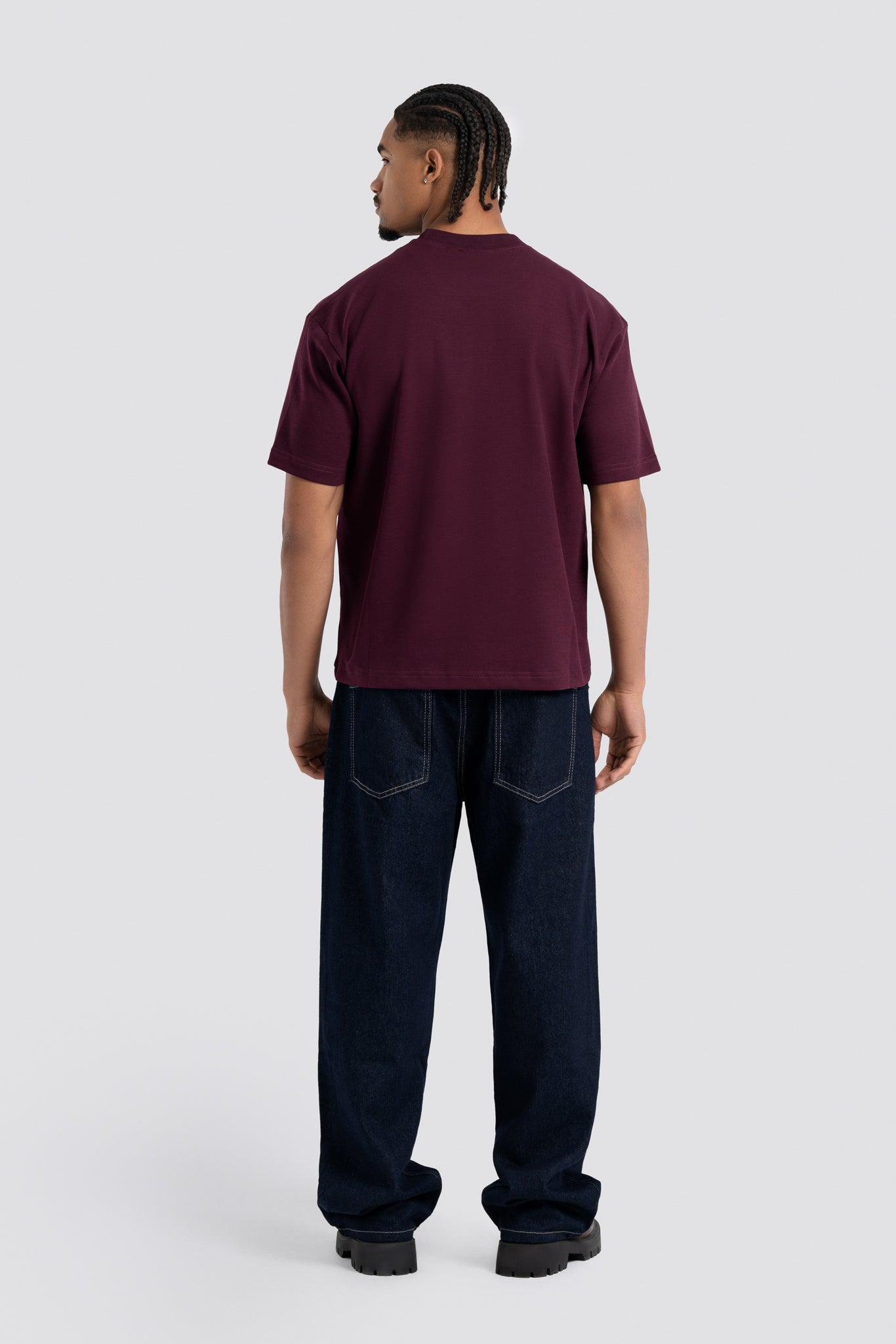 02P Oversized Burgundy T-shirt