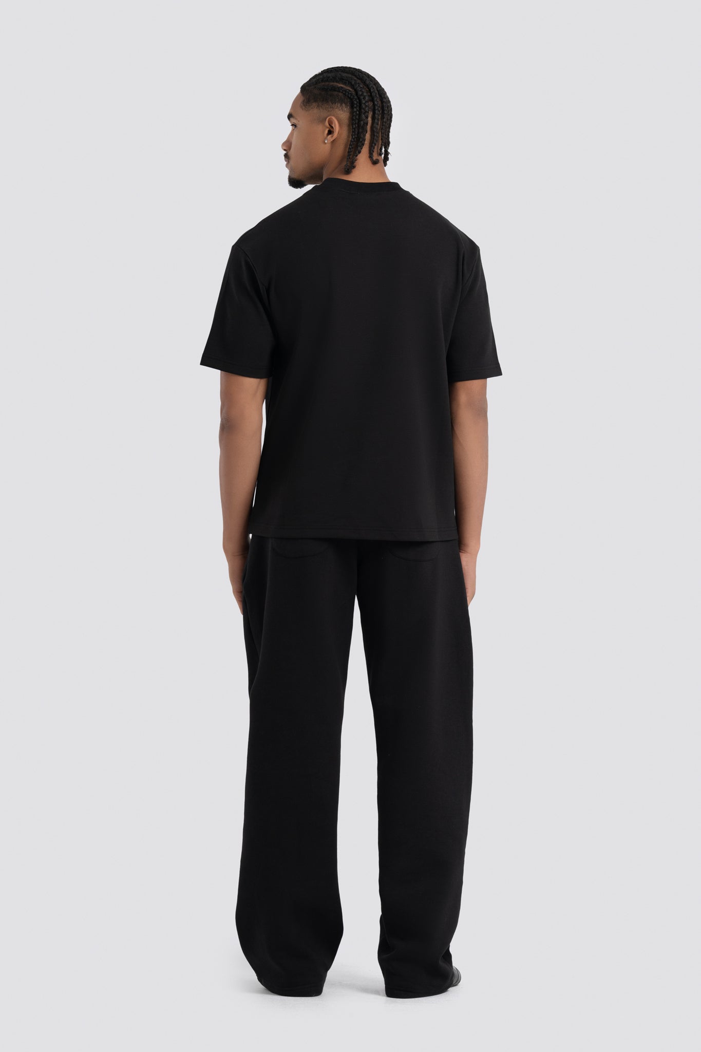 02P Oversized Black Sweatpants