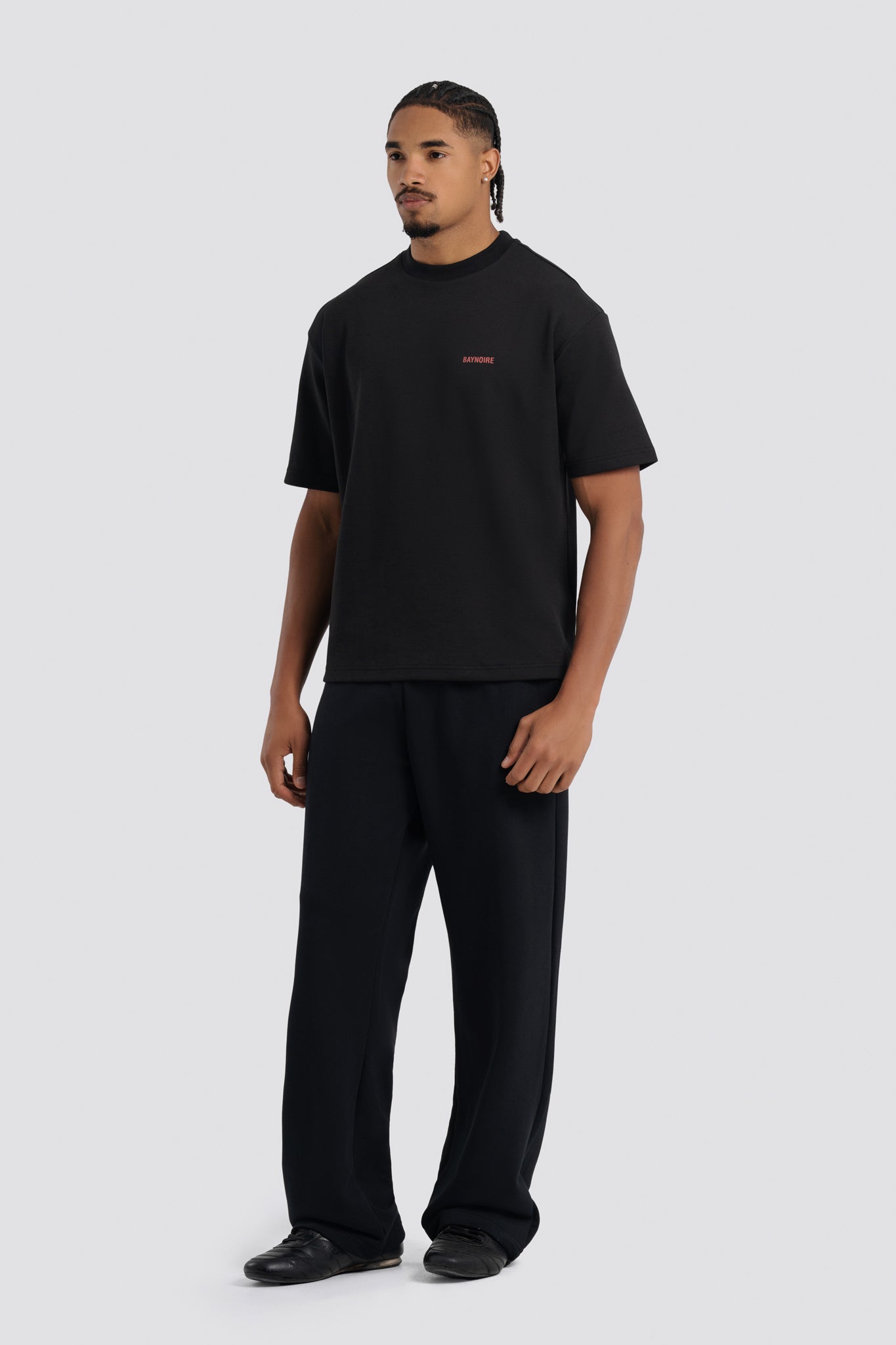 02P Oversized Black T-shirt – Baynoire