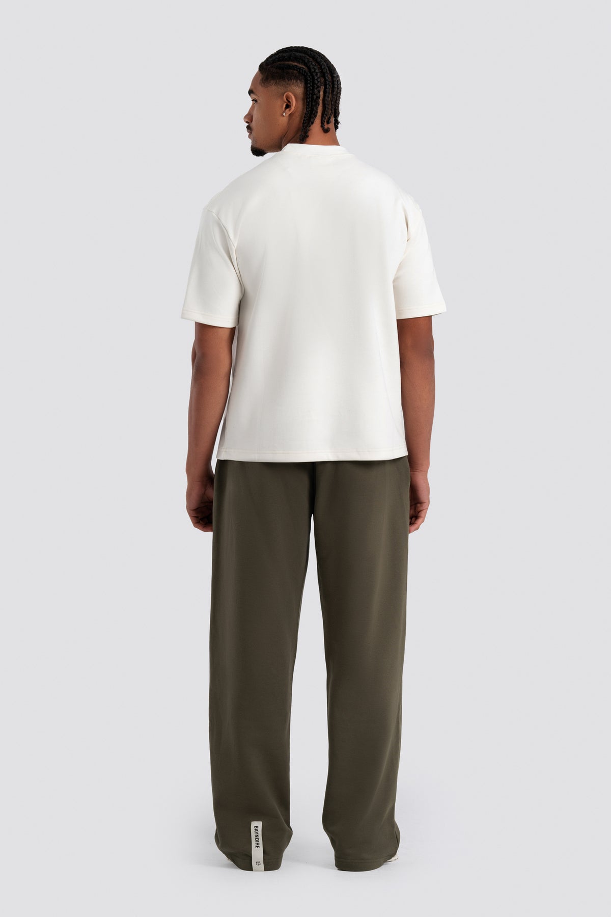01E Wide Leg Olive Lightweight Sweatpants