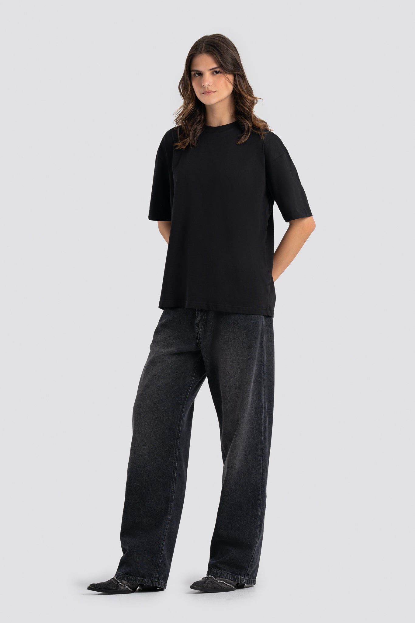 01E Oversized Black Pack of 3 T-shirt