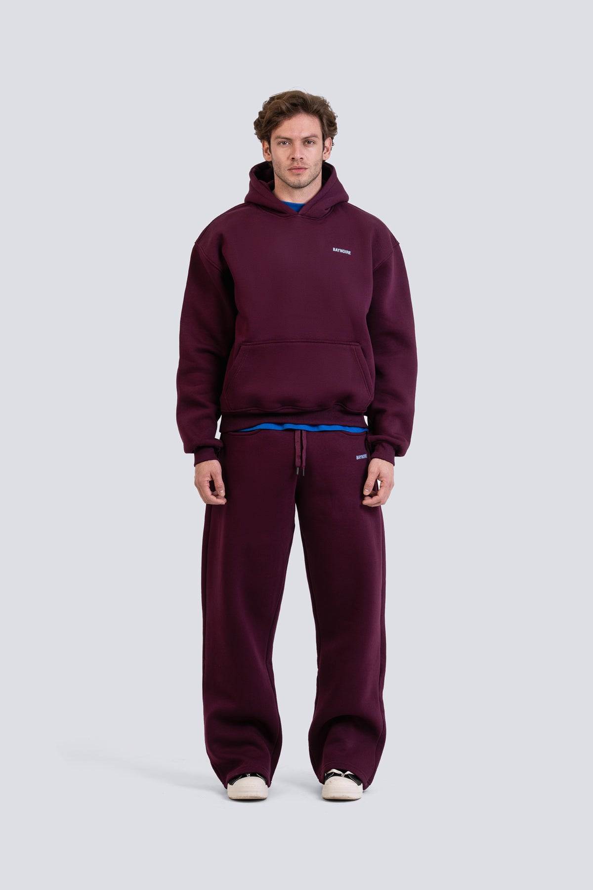 02P Oversized Burgundy Sweatpants