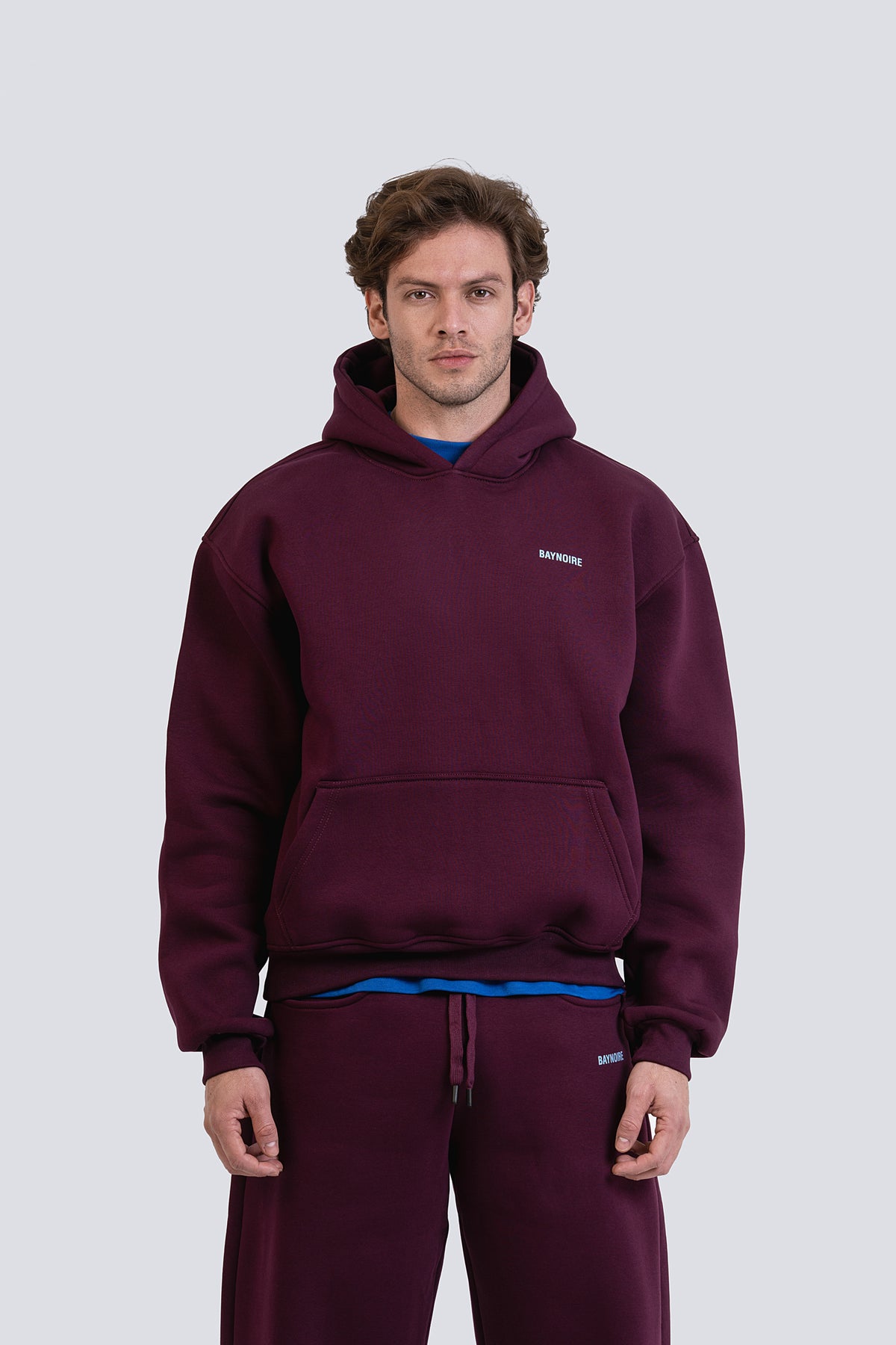 02P Oversized Burgundy Hoodie