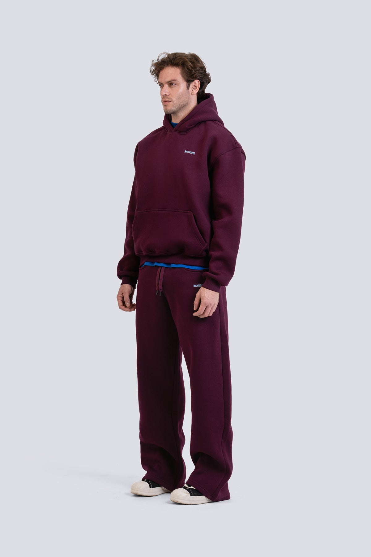 02P Oversized Burgundy Hoodie