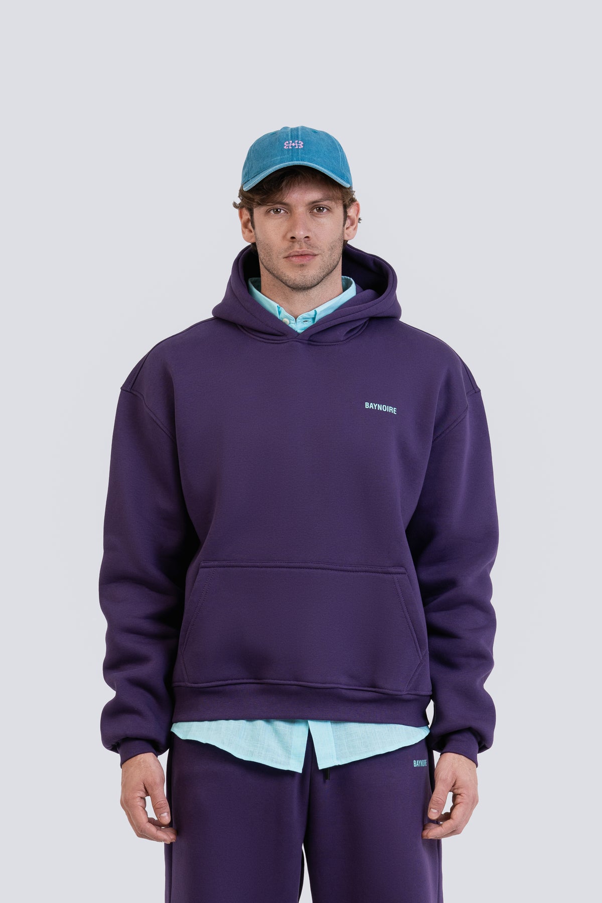 02P Oversized Purple Hoodie