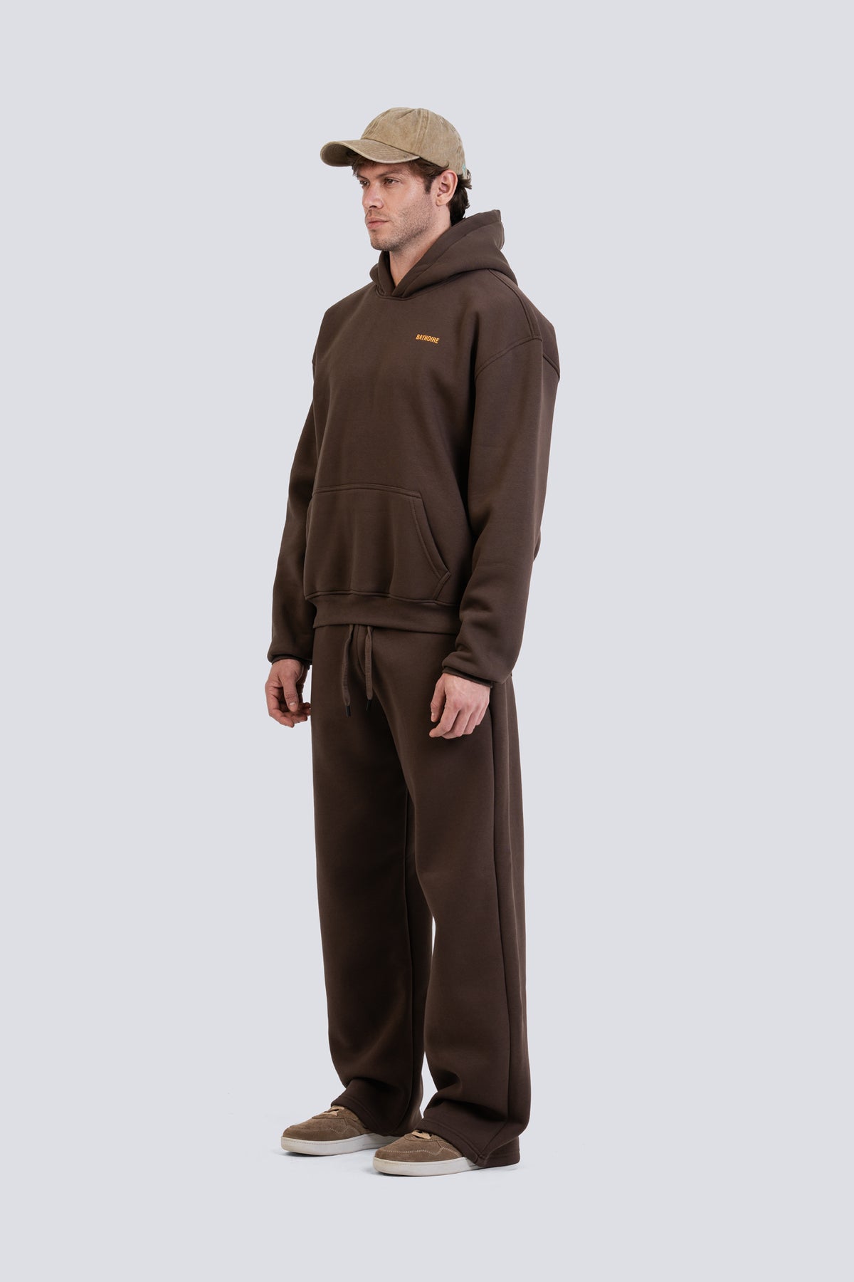 02P Oversized Brown Hoodie