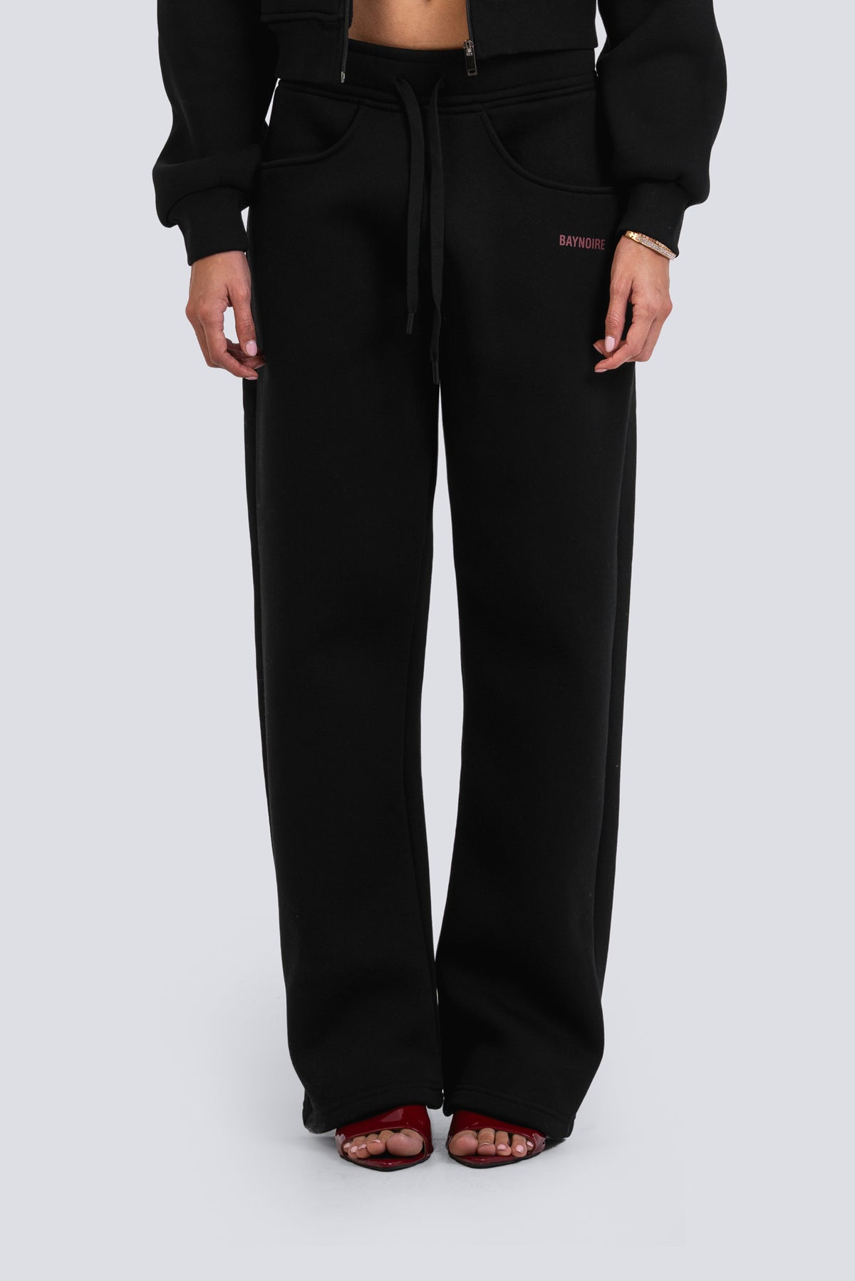 02P Oversized Black Sweatpants