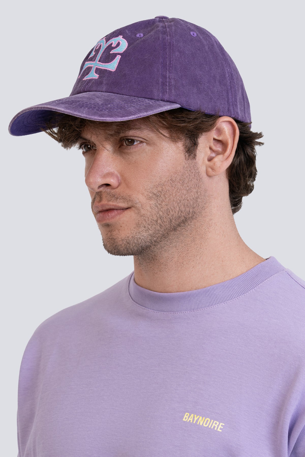 04X Out Line Monogram Purple Cap