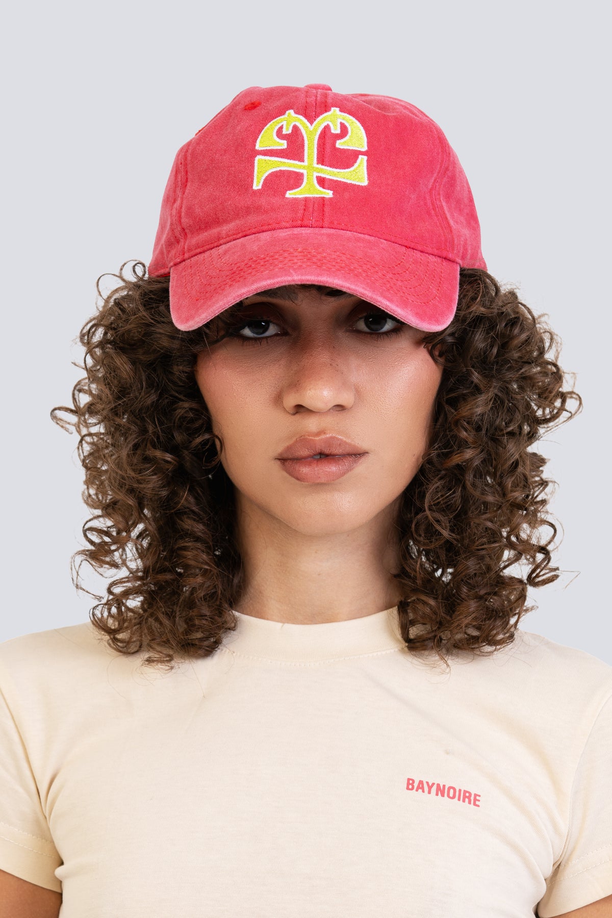 04X Out Line Monogram Red Cap