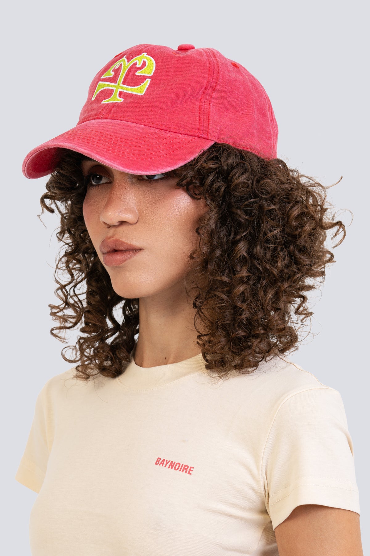 04X Out Line Monogram Red Cap