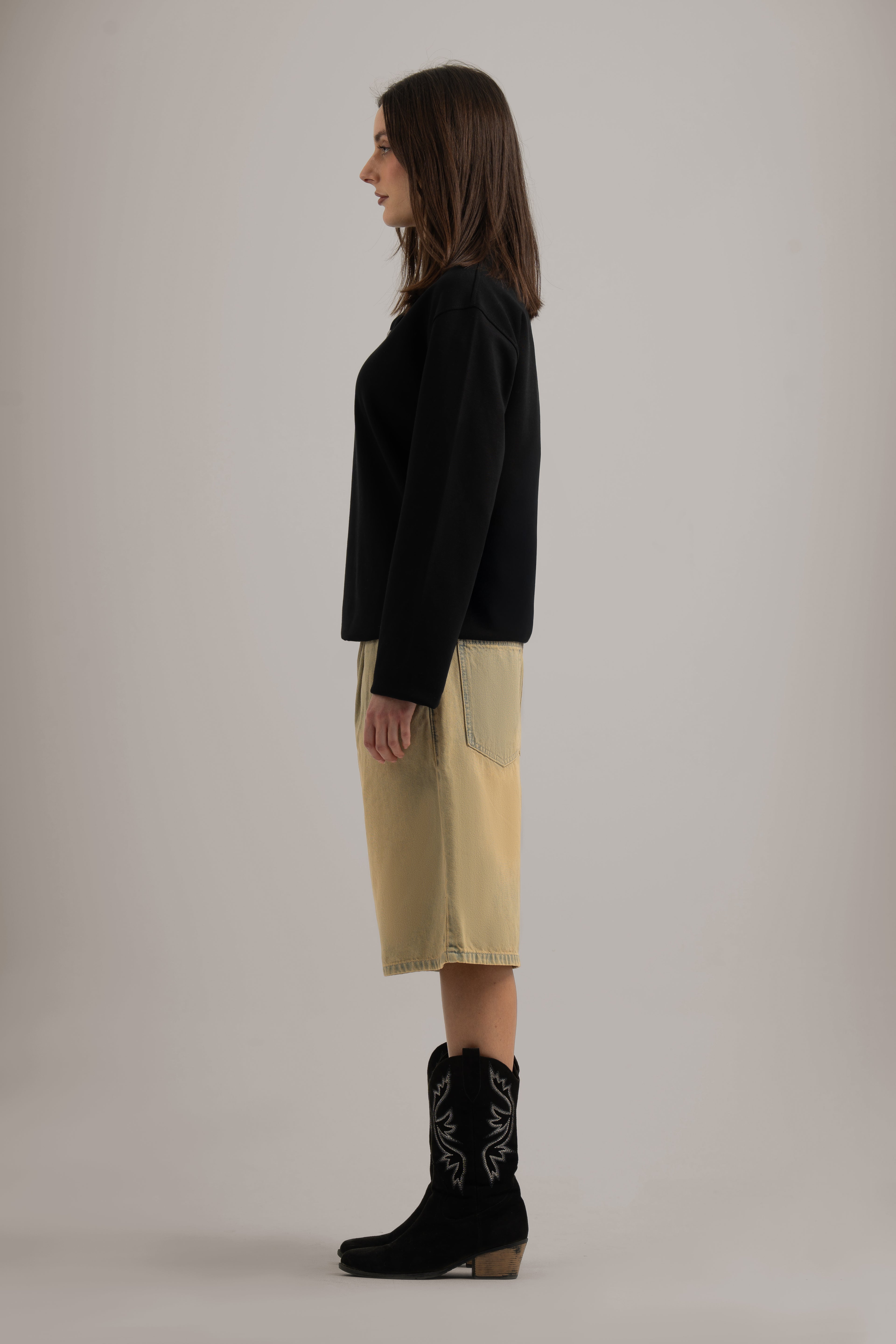 Black Henley Long Sleeve Shirt