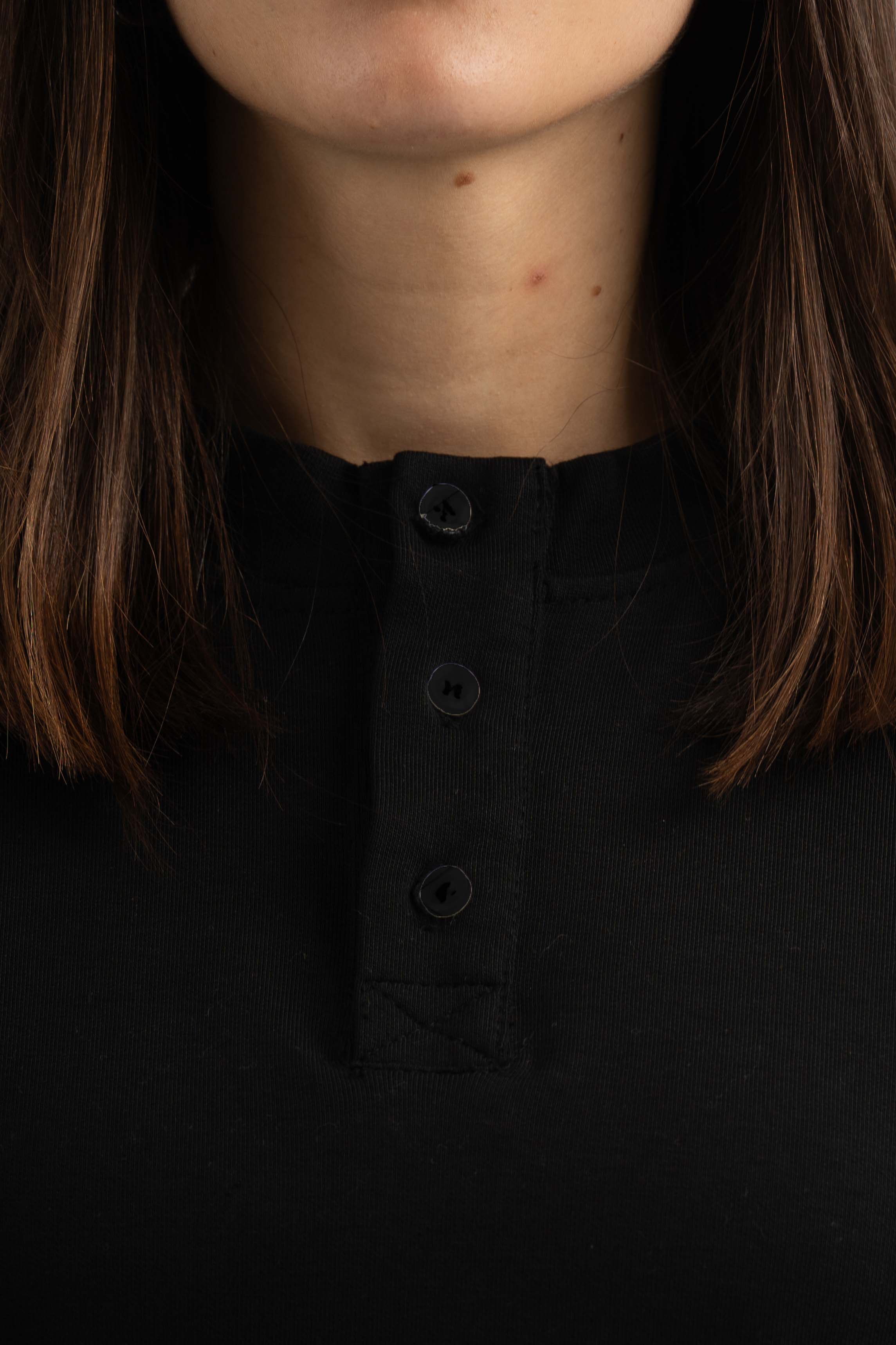 Black Henley Long Sleeve Shirt