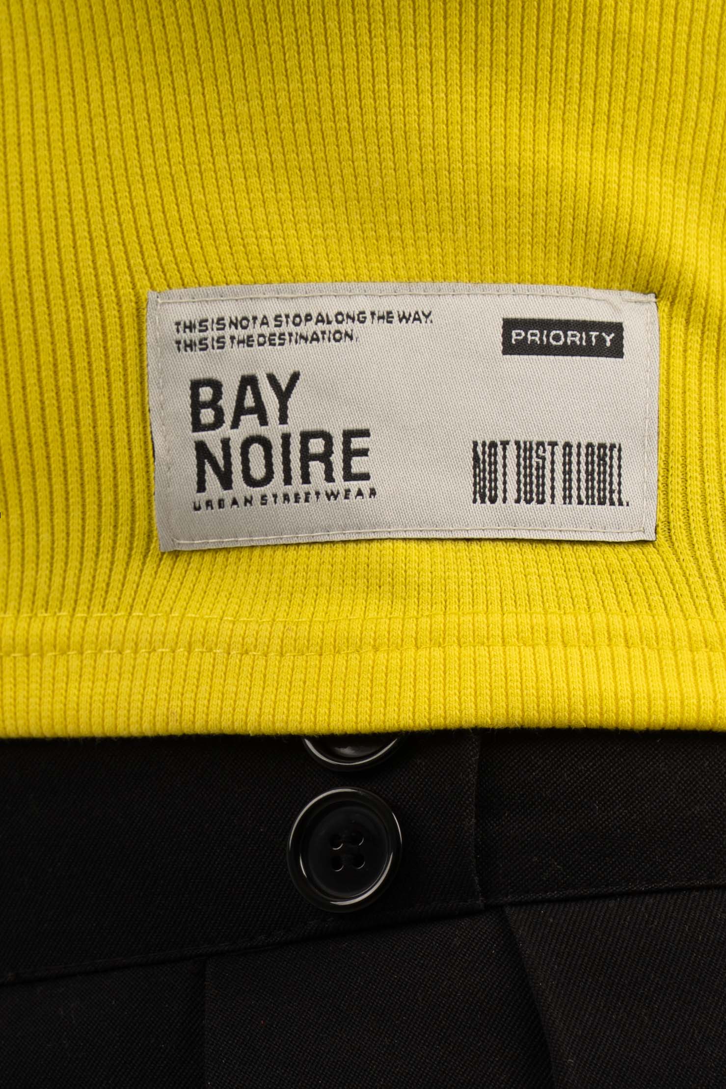 Yellow Ribbed Cropped Tank Top