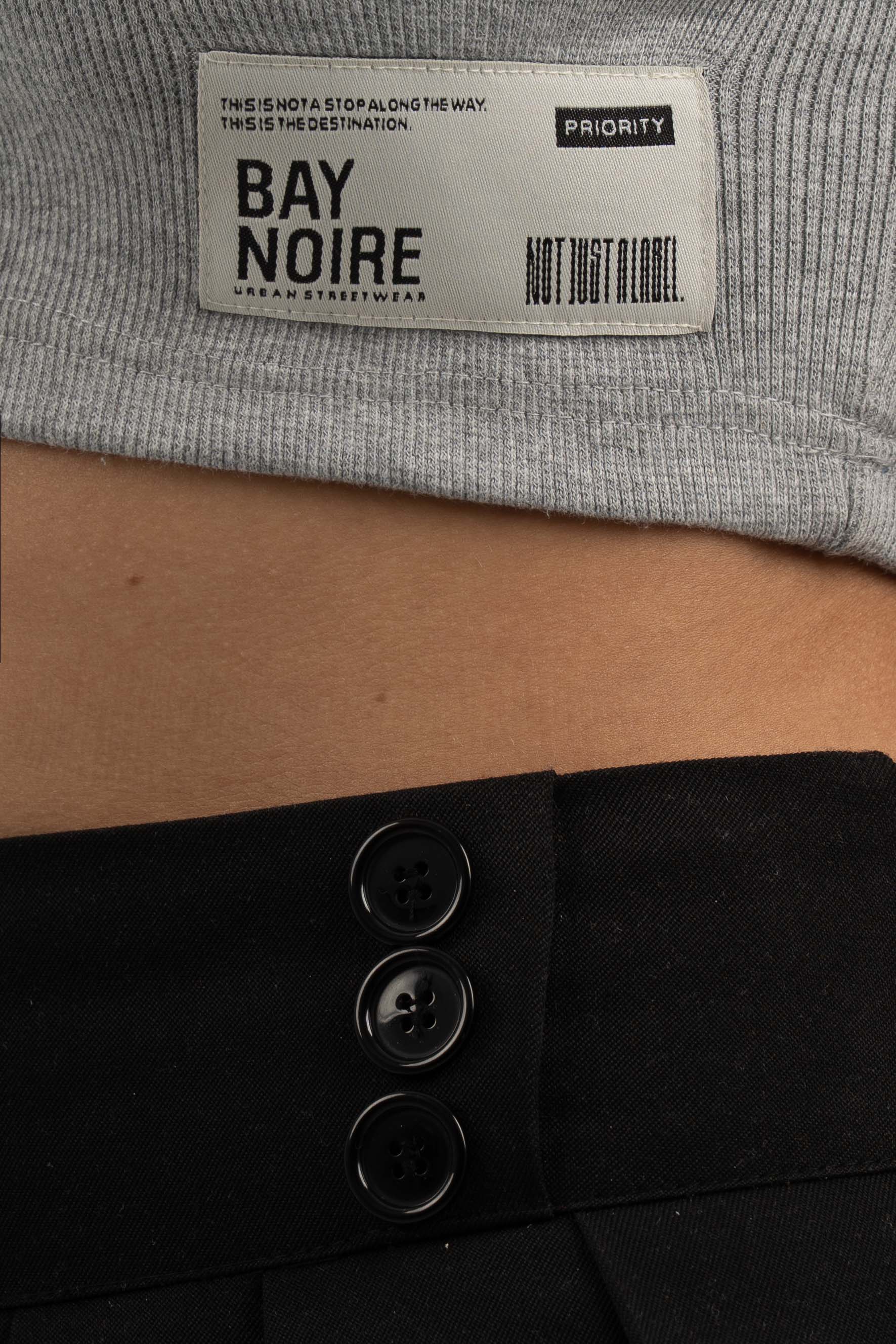 Grey Ribbed Cropped T-Shirt