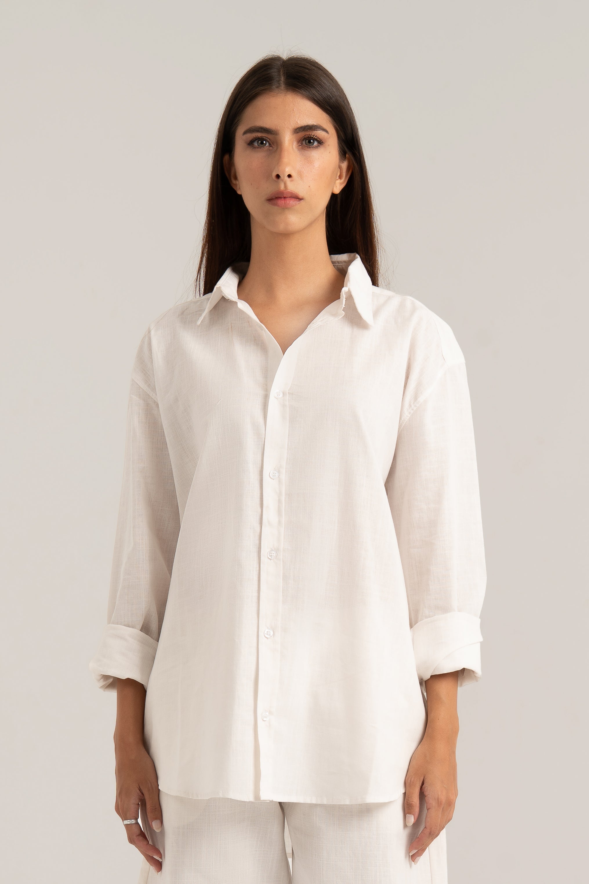 White C-Linen Shirt