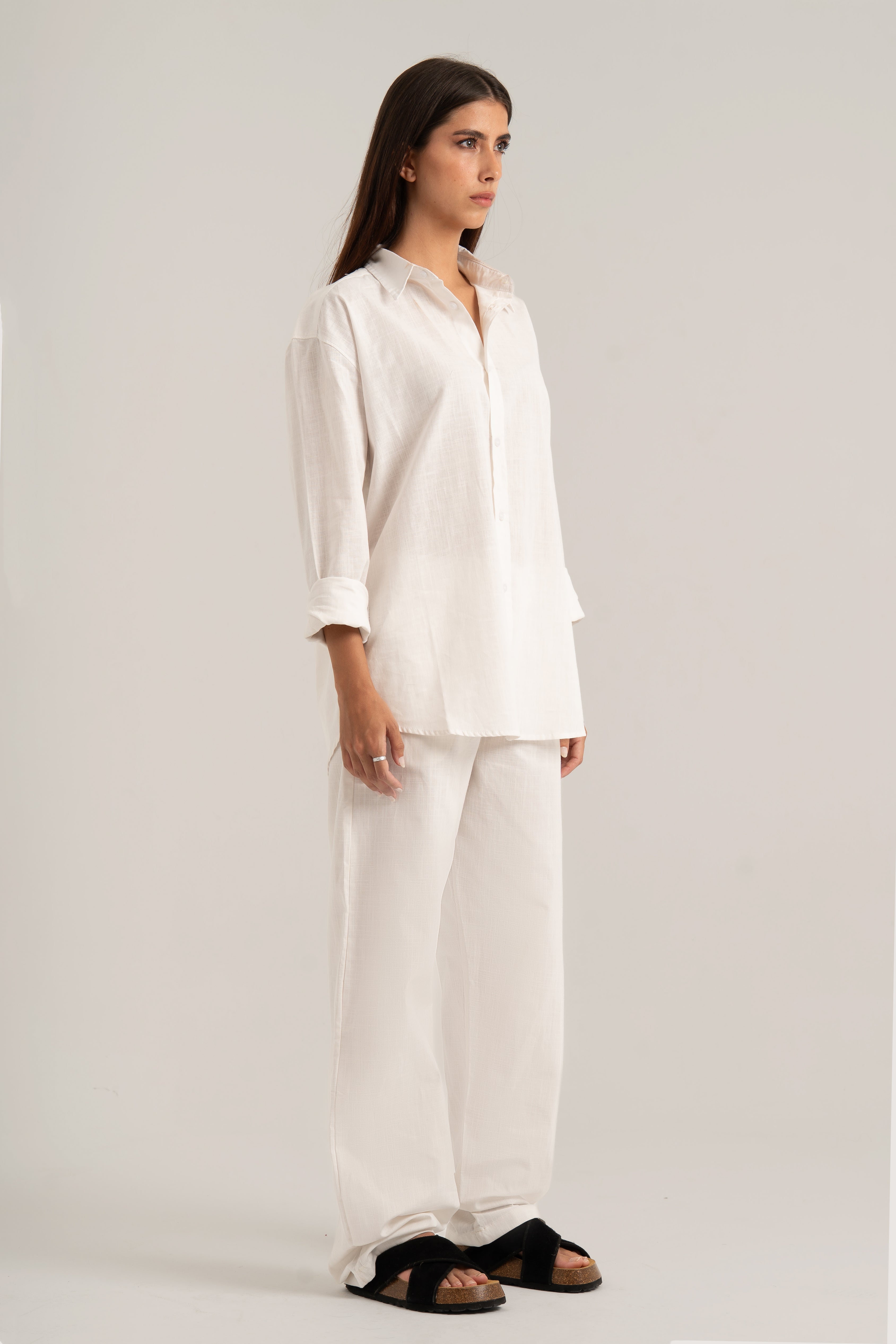 White C-Linen Shirt