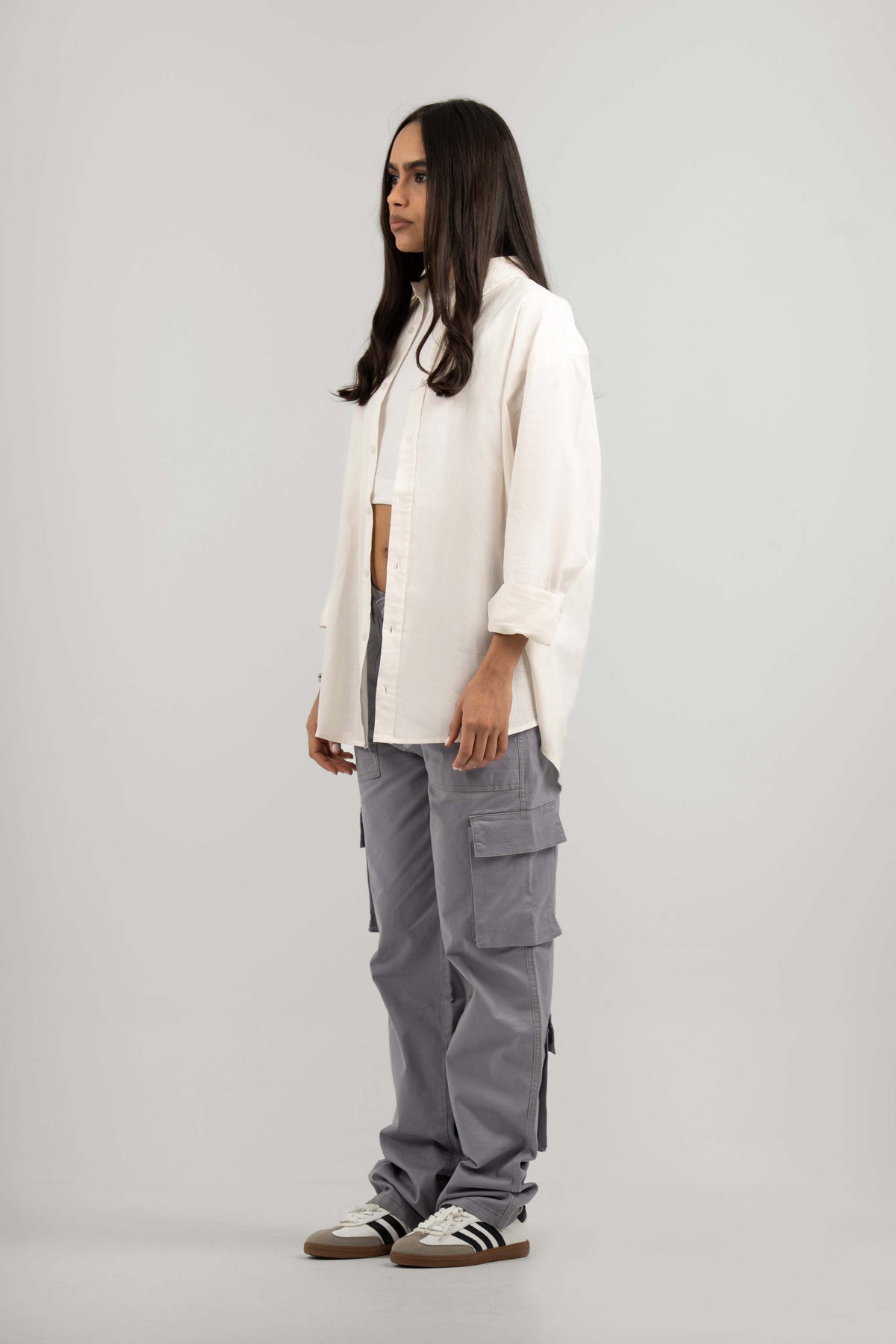 Grey Core Cargo Pants