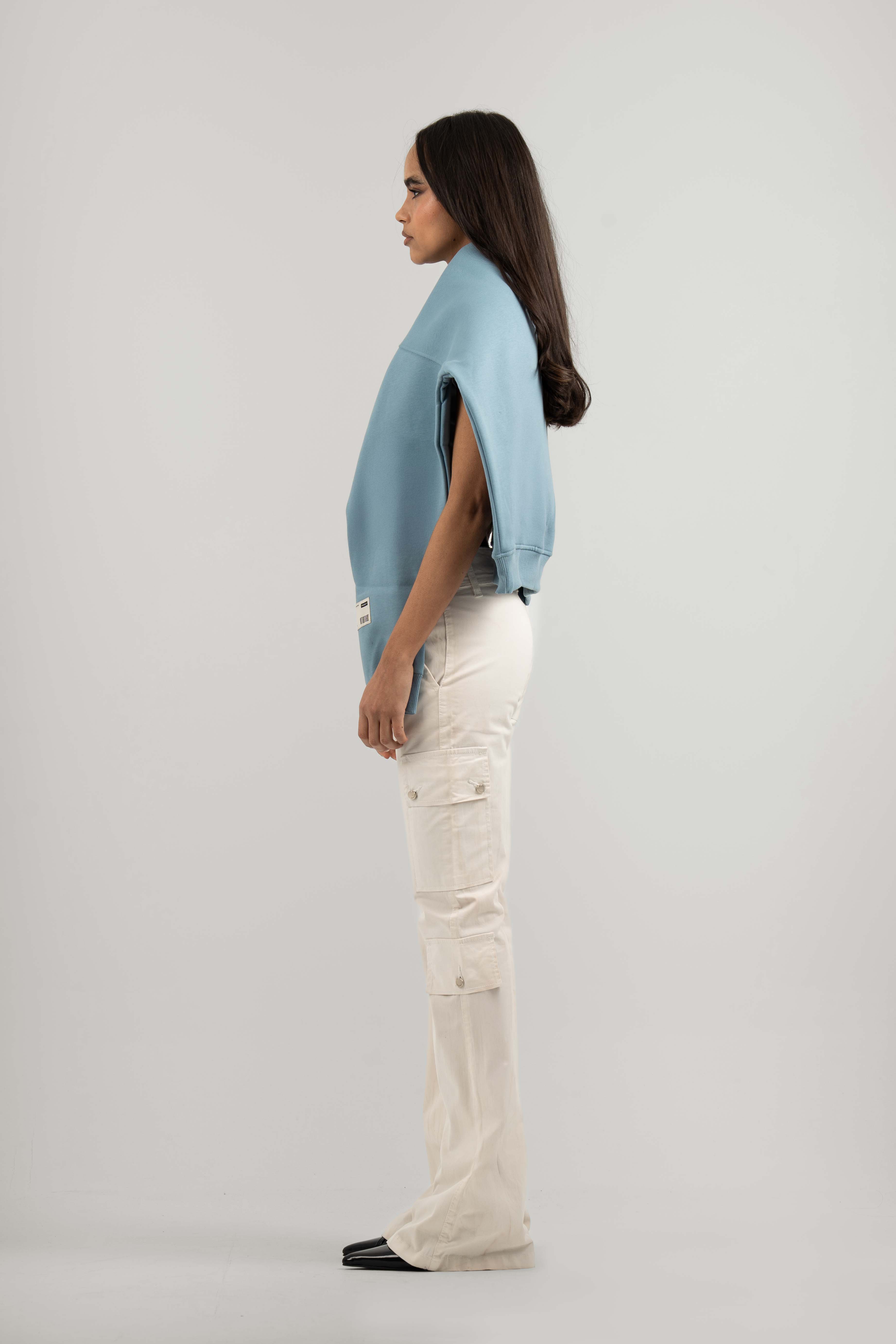 White Wide Leg Cargo Pants