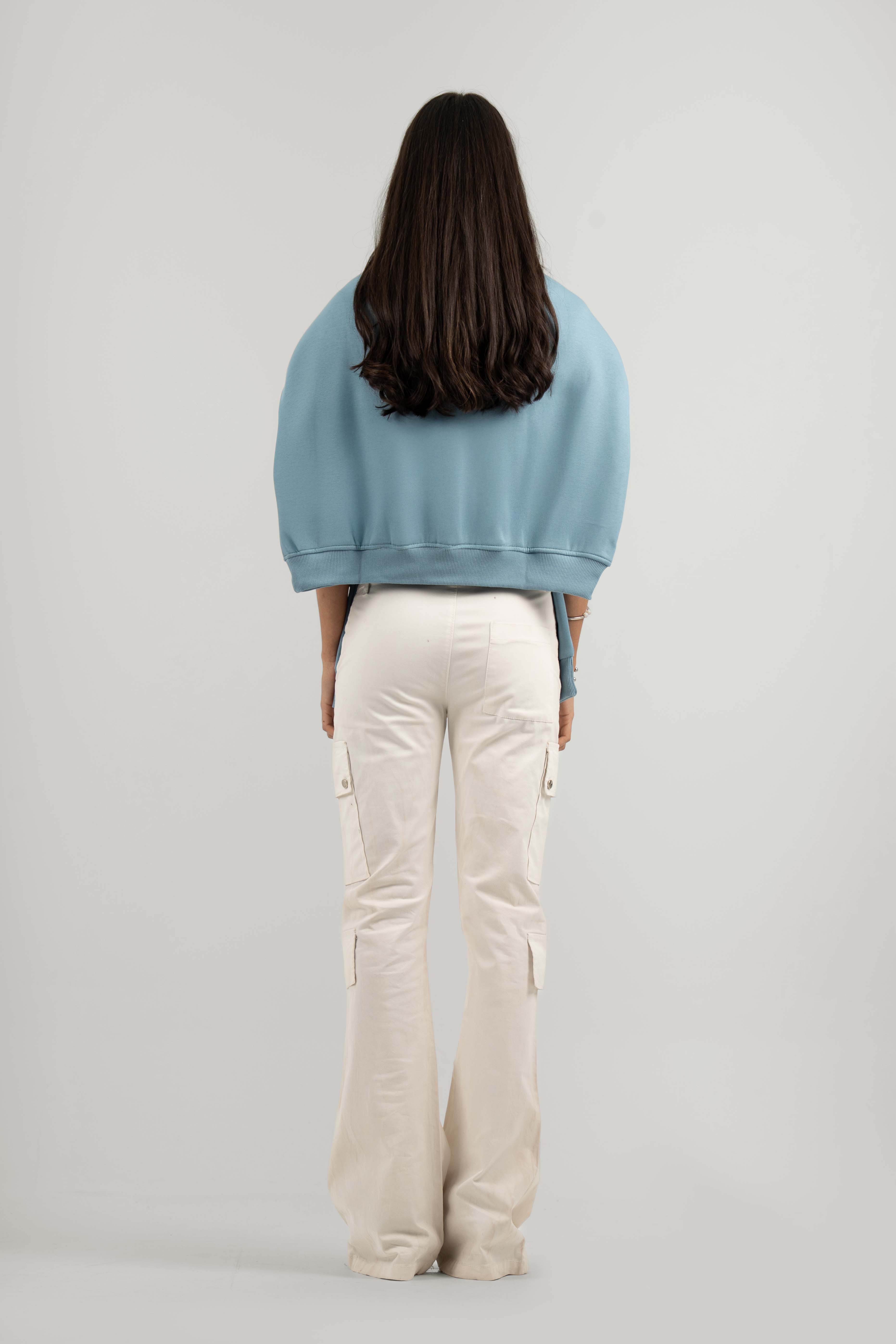 White Wide Leg Cargo Pants