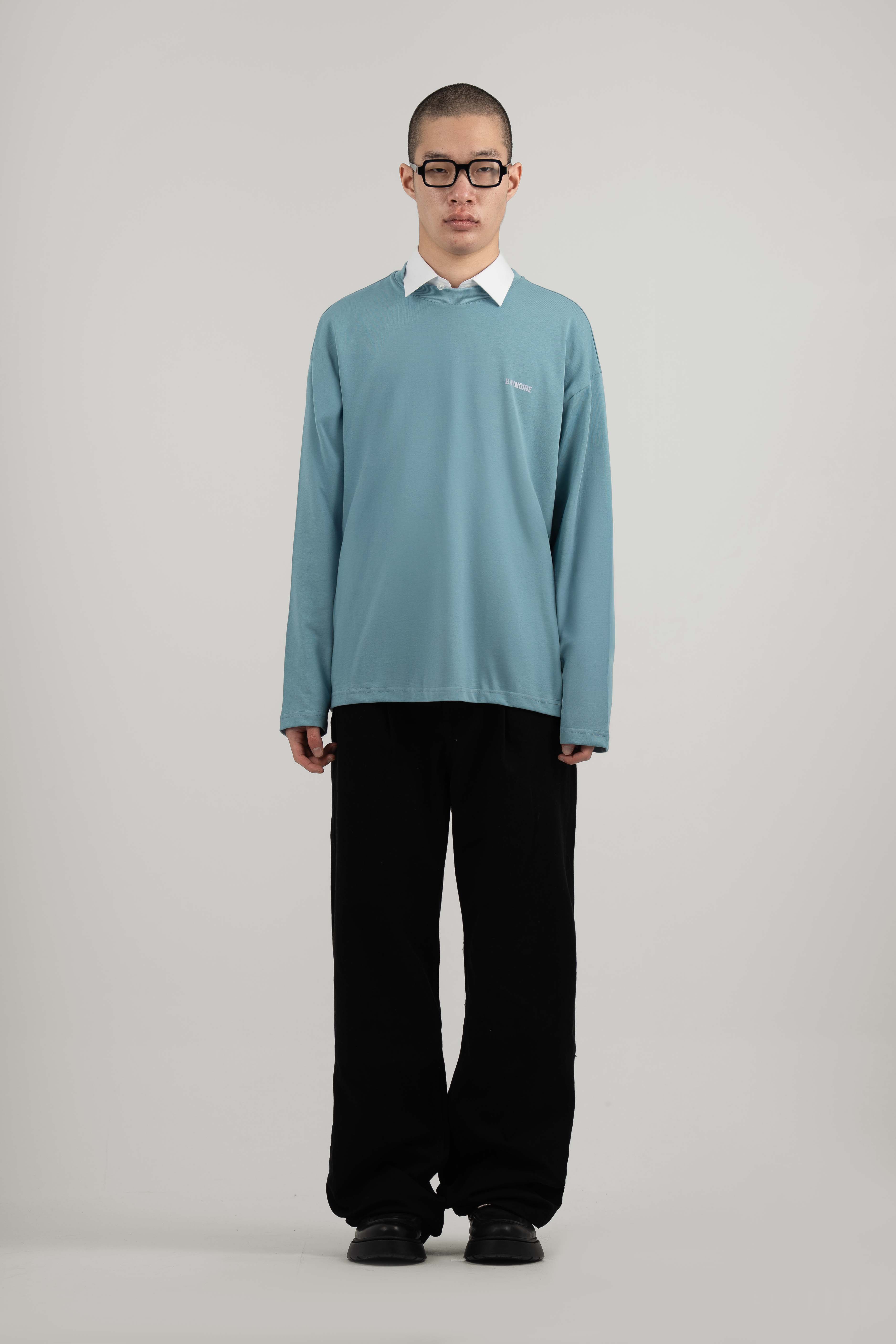 Blue Logo PL Long-sleeved T-shirt