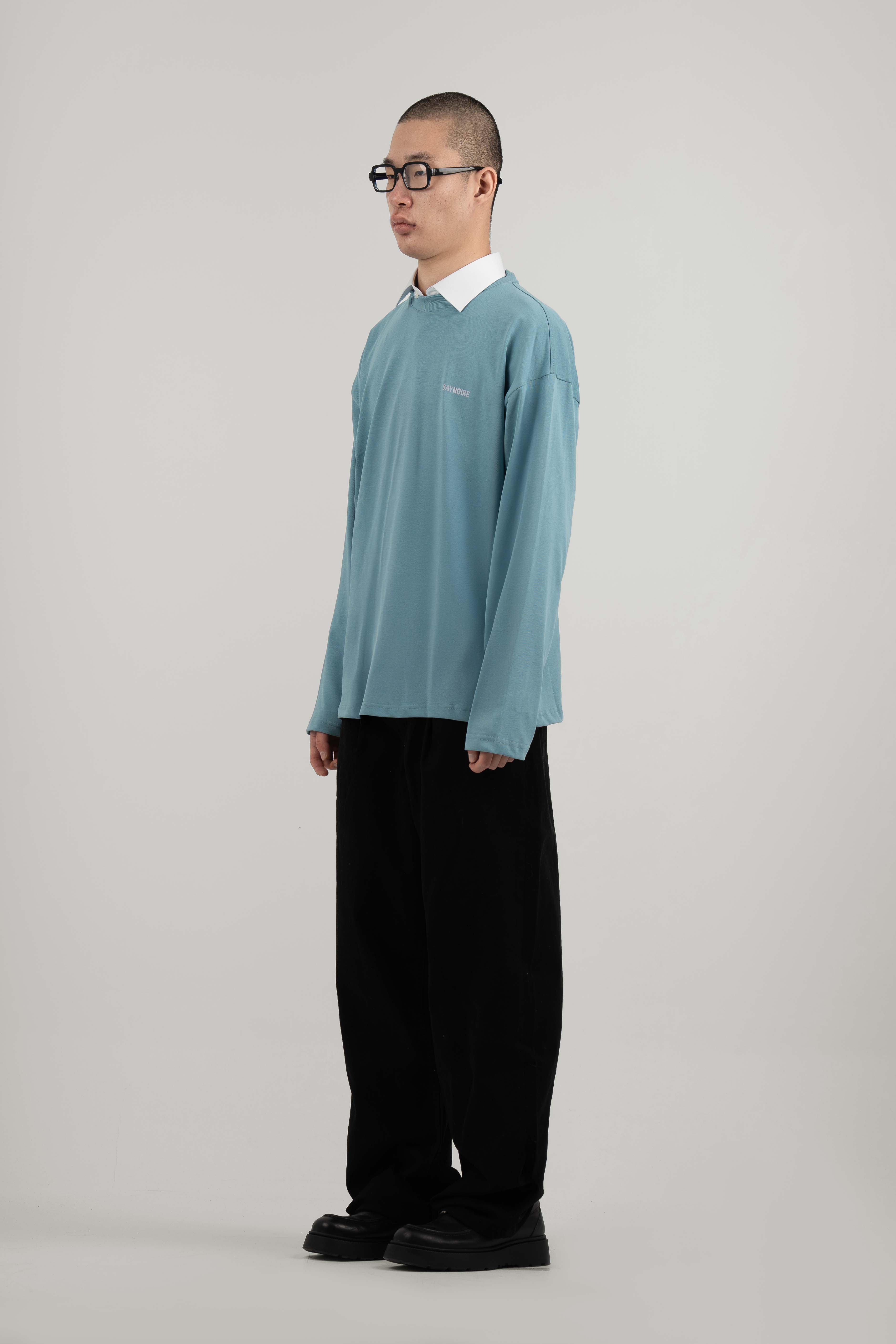 Blue Logo PL Long-sleeved T-shirt