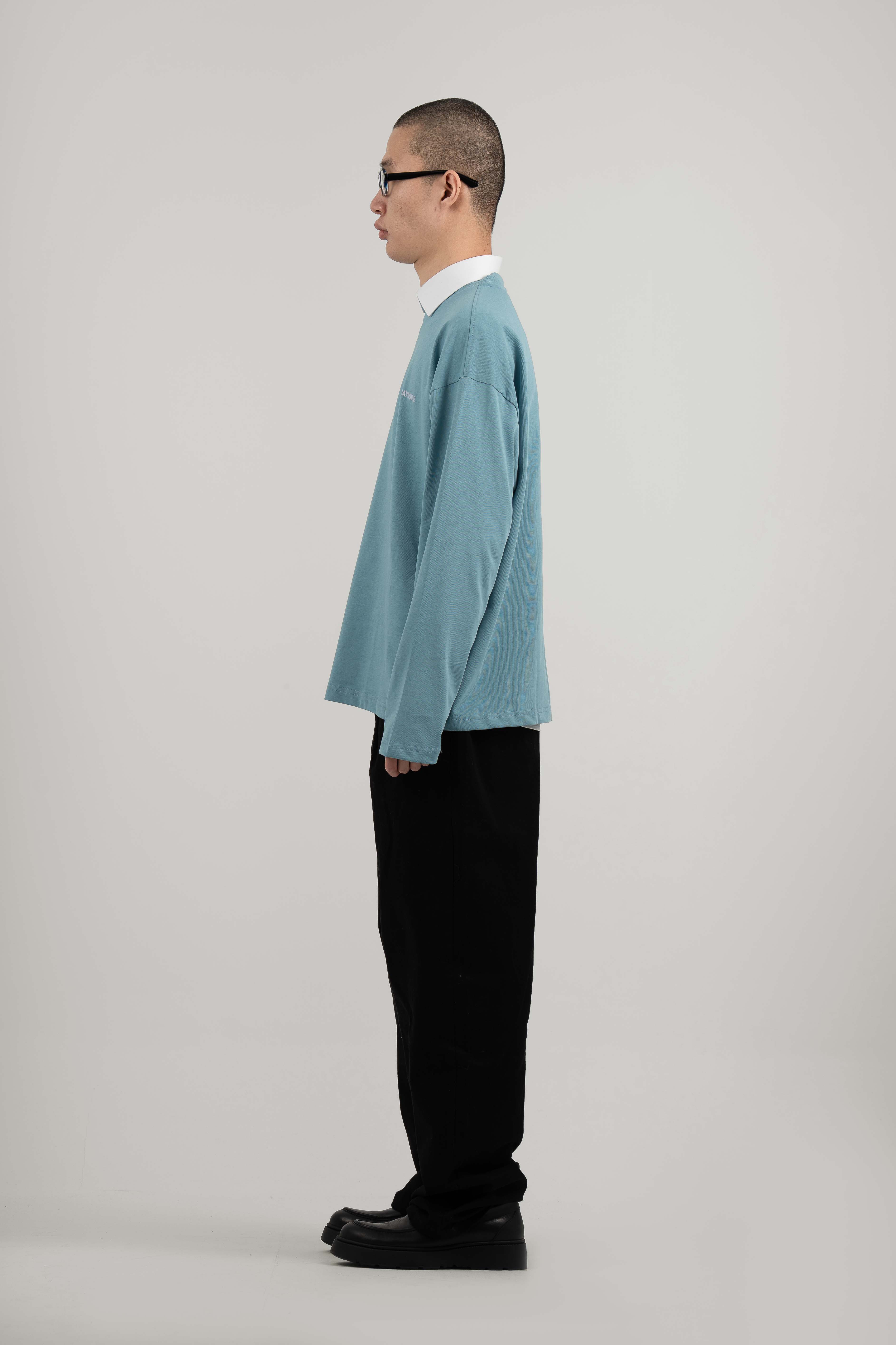 Blue Logo PL Long-sleeved T-shirt