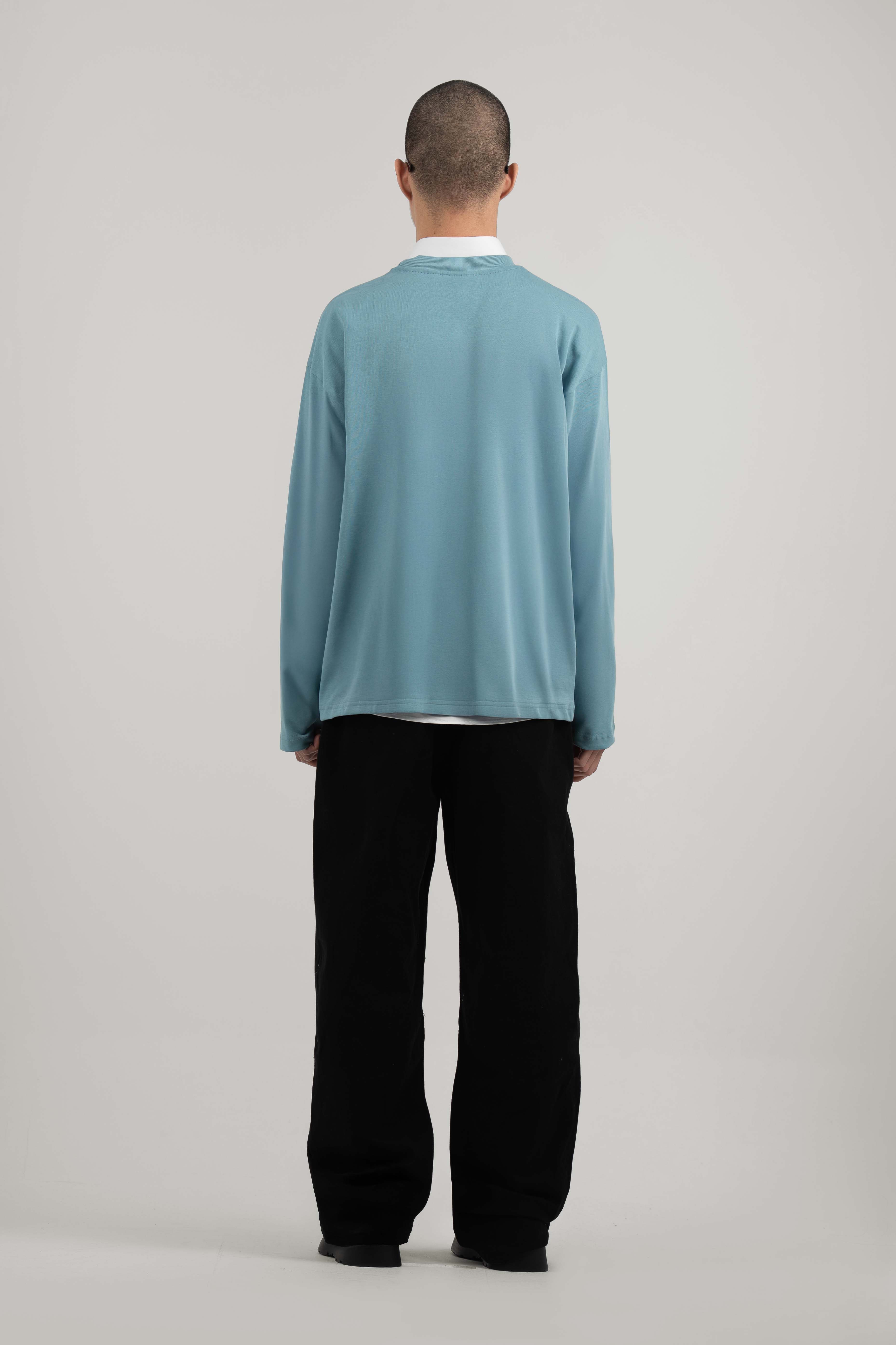 Blue Logo PL Long-sleeved T-shirt