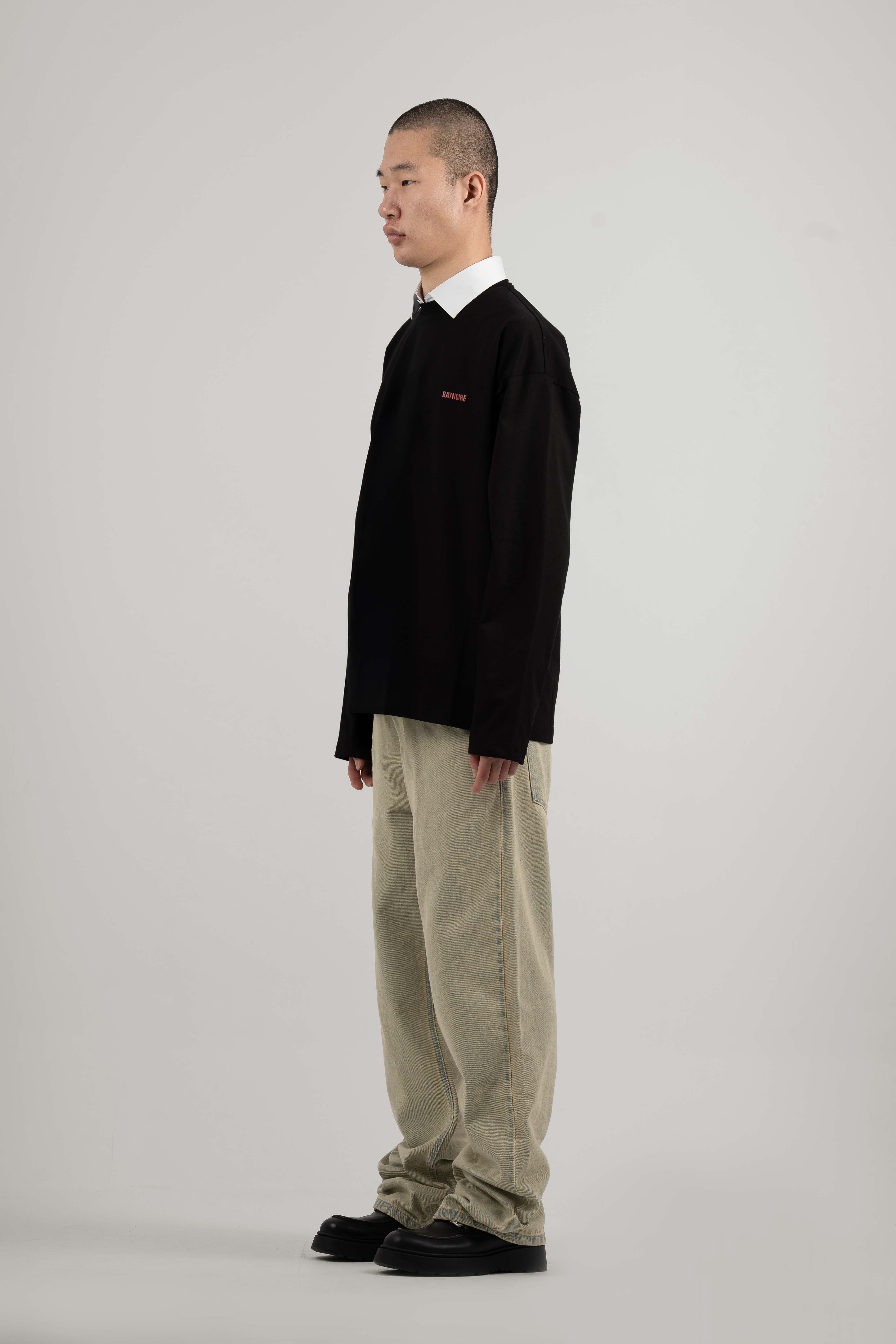 Black Logo PL Long-sleeved T-shirt
