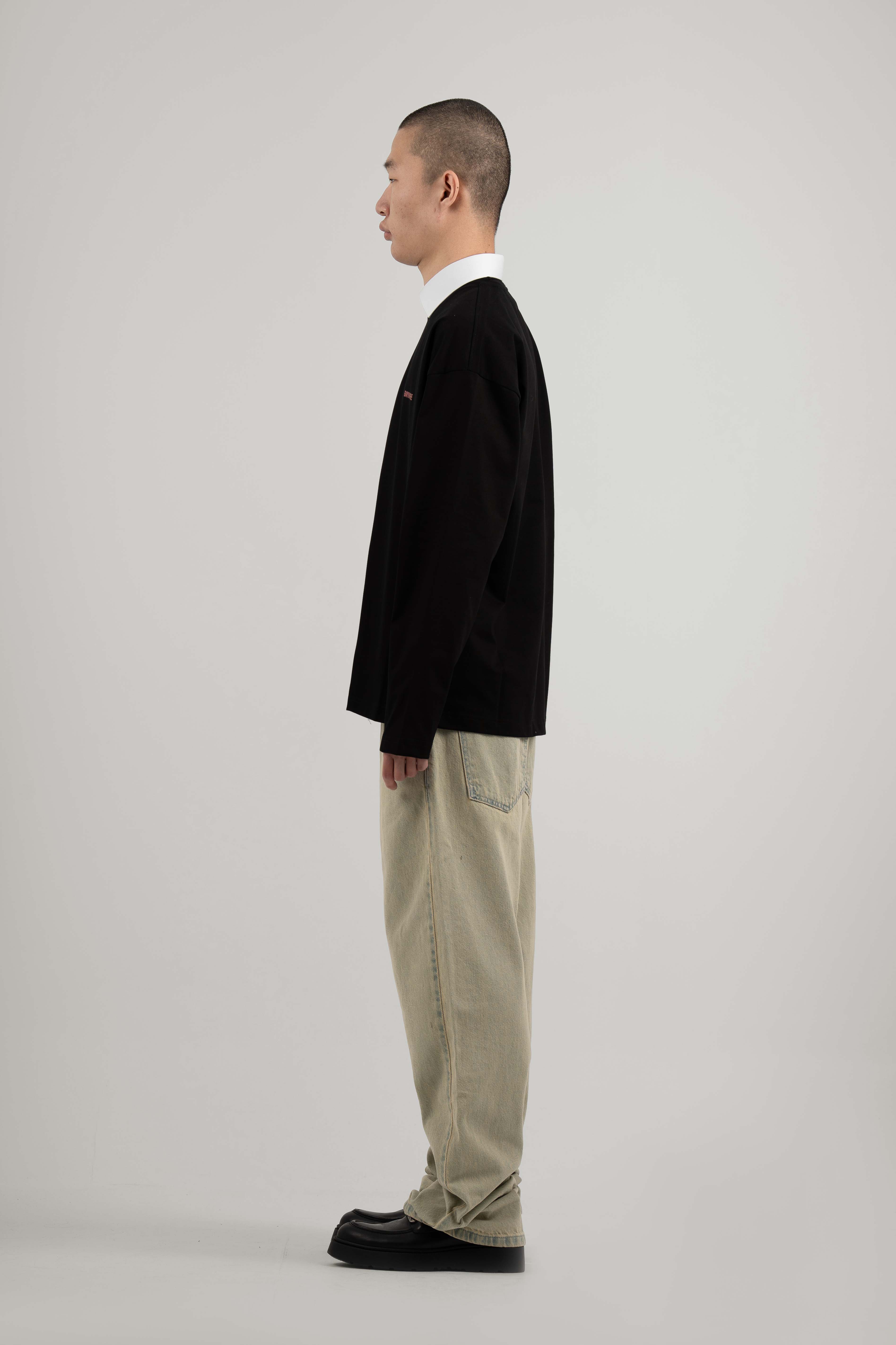 Black Logo PL Long-sleeved T-shirt