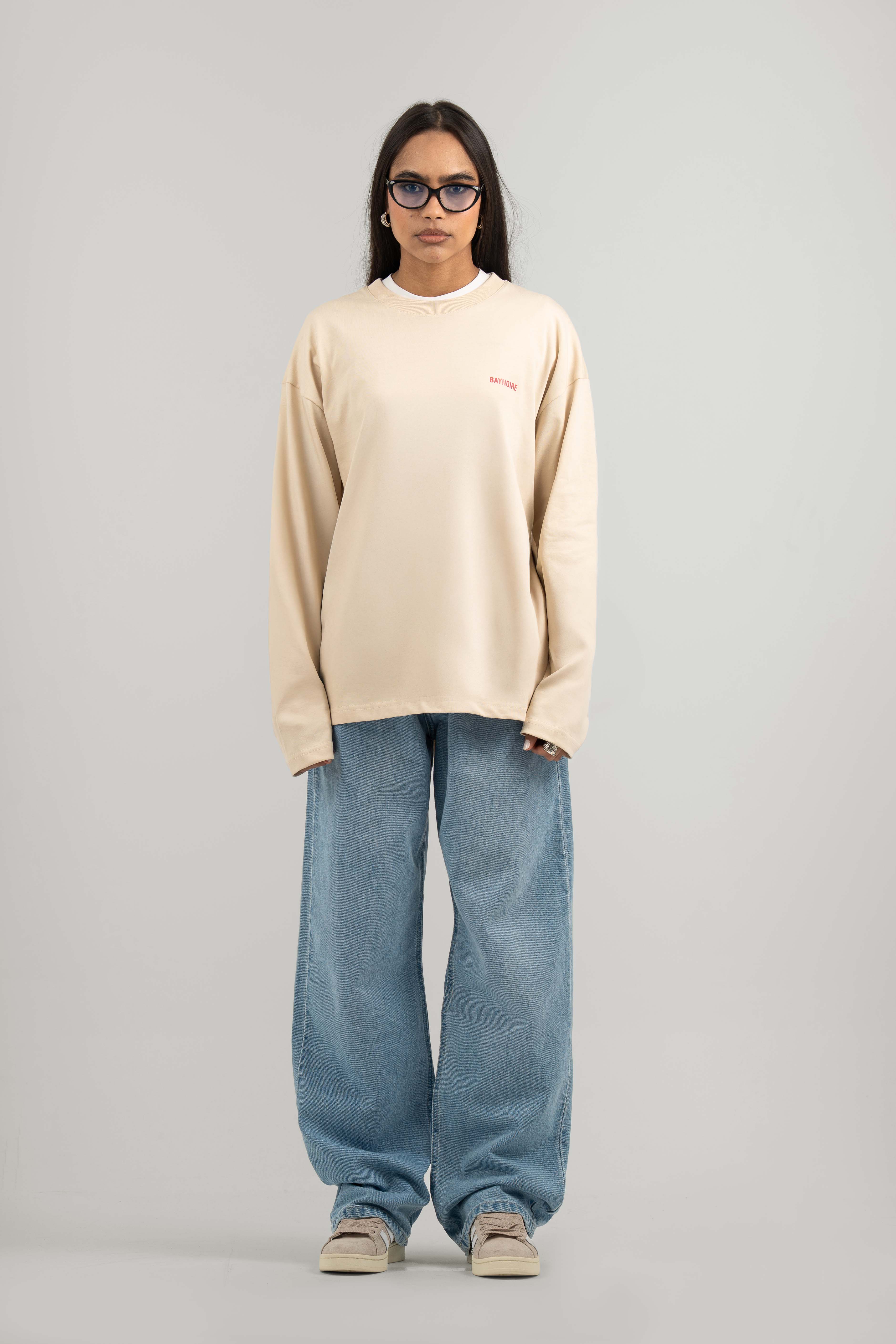 Cream Logo PL Long-sleeved T-shirt