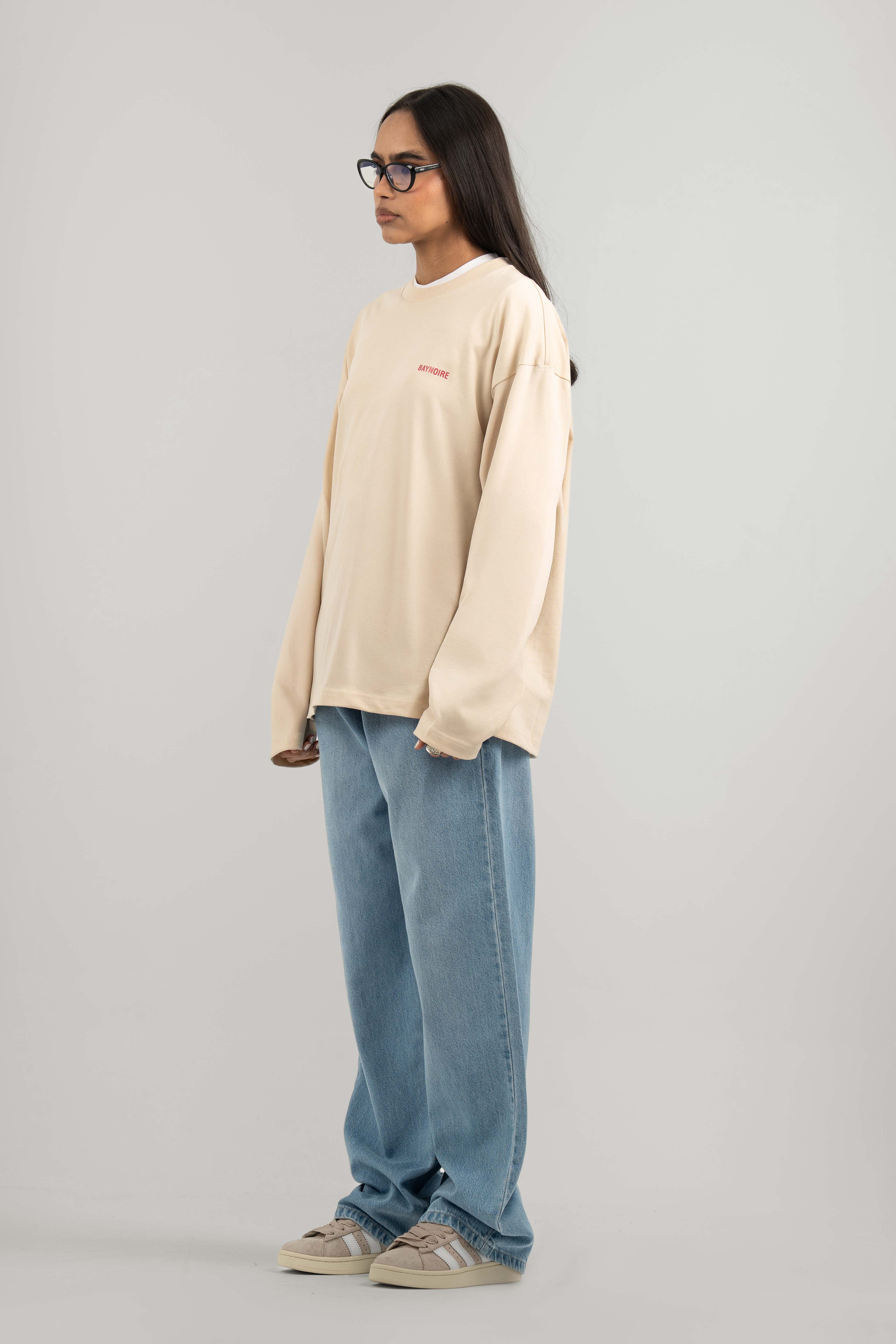 Cream Logo PL Long-sleeved T-shirt