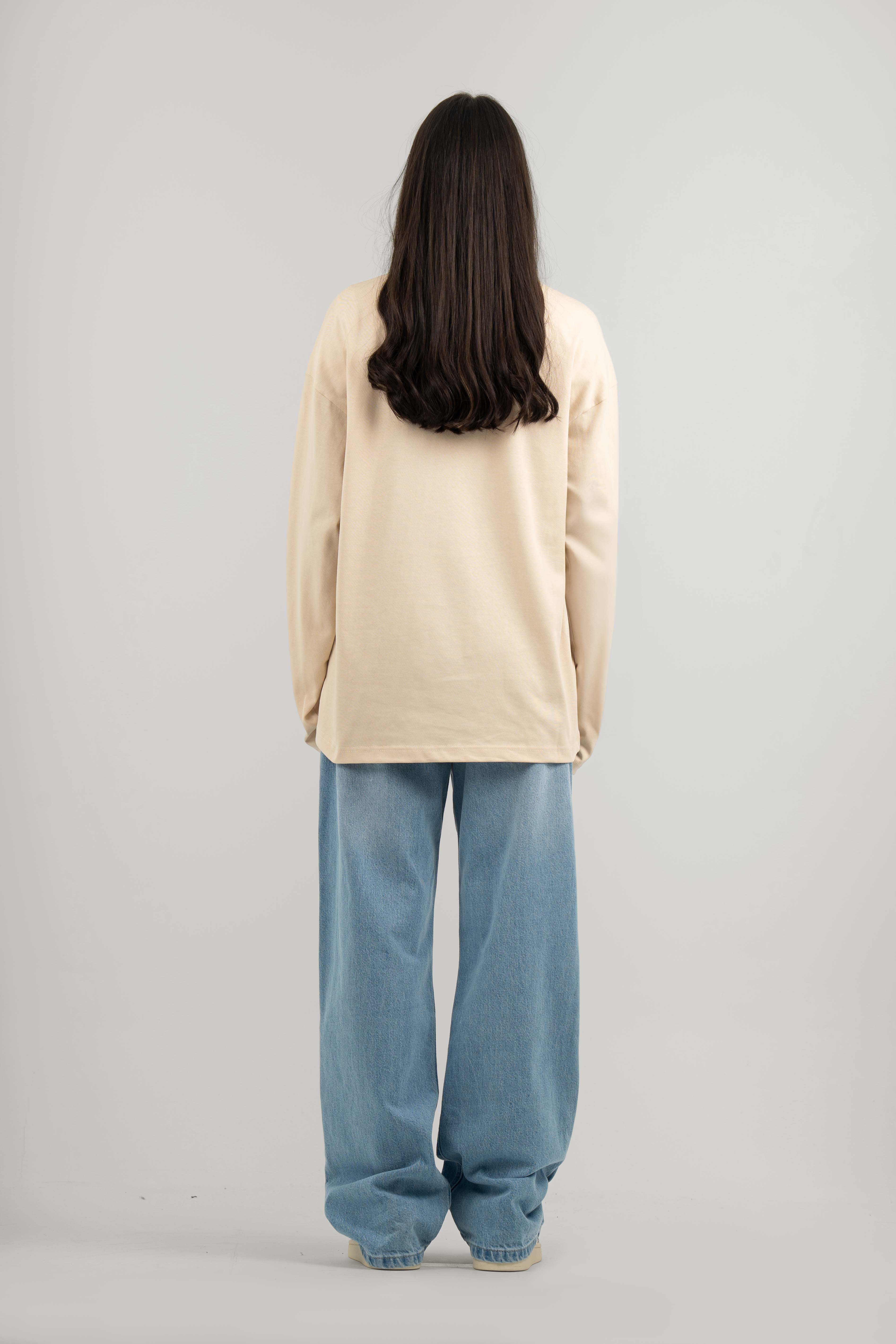 Cream Logo PL Long-sleeved T-shirt