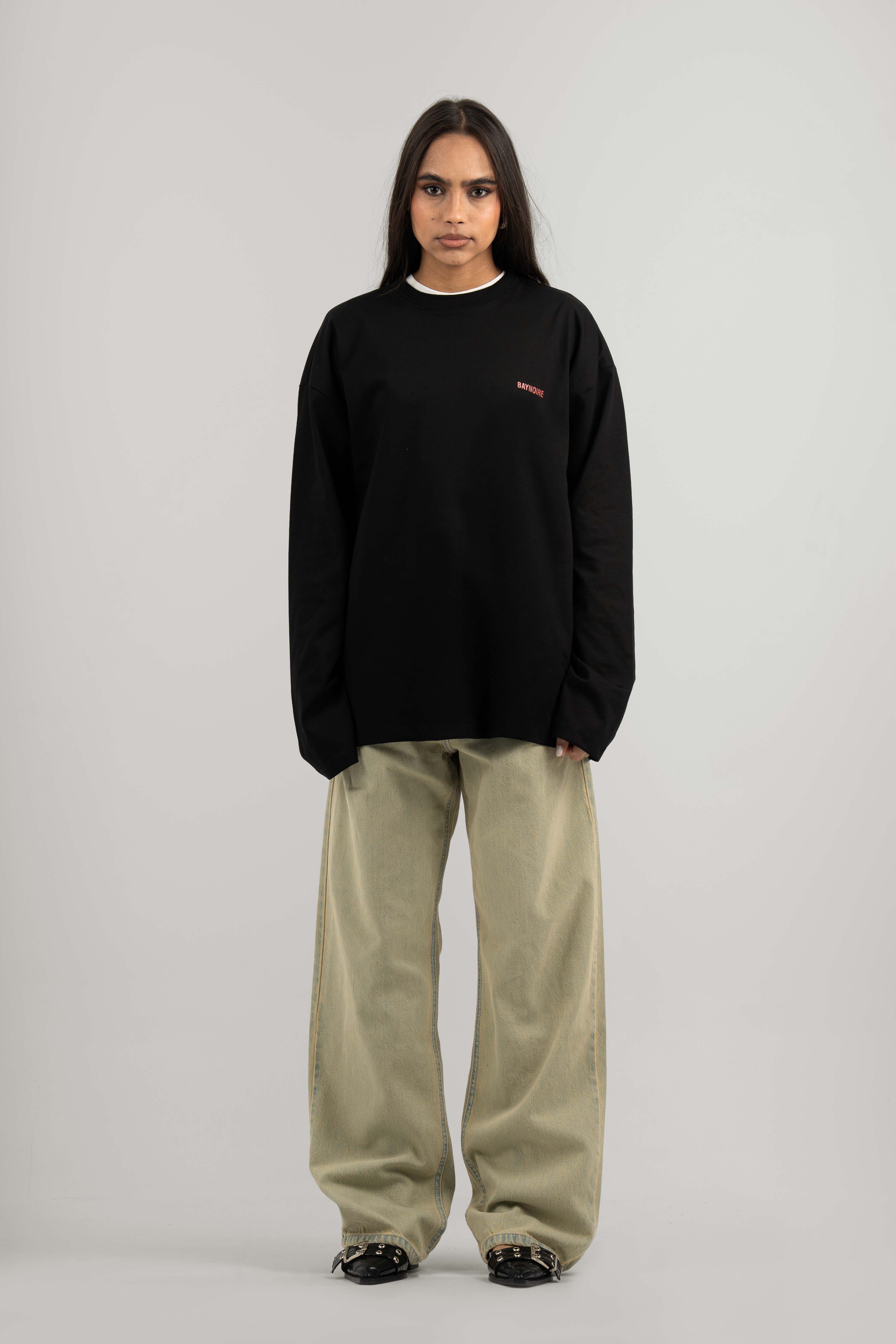 Black Logo PL Long-sleeved T-shirt