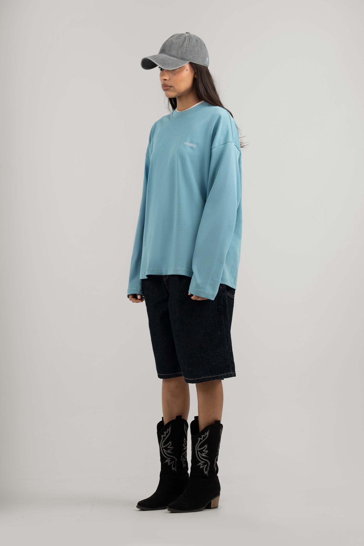 Blue Logo PL Long-sleeved T-shirt
