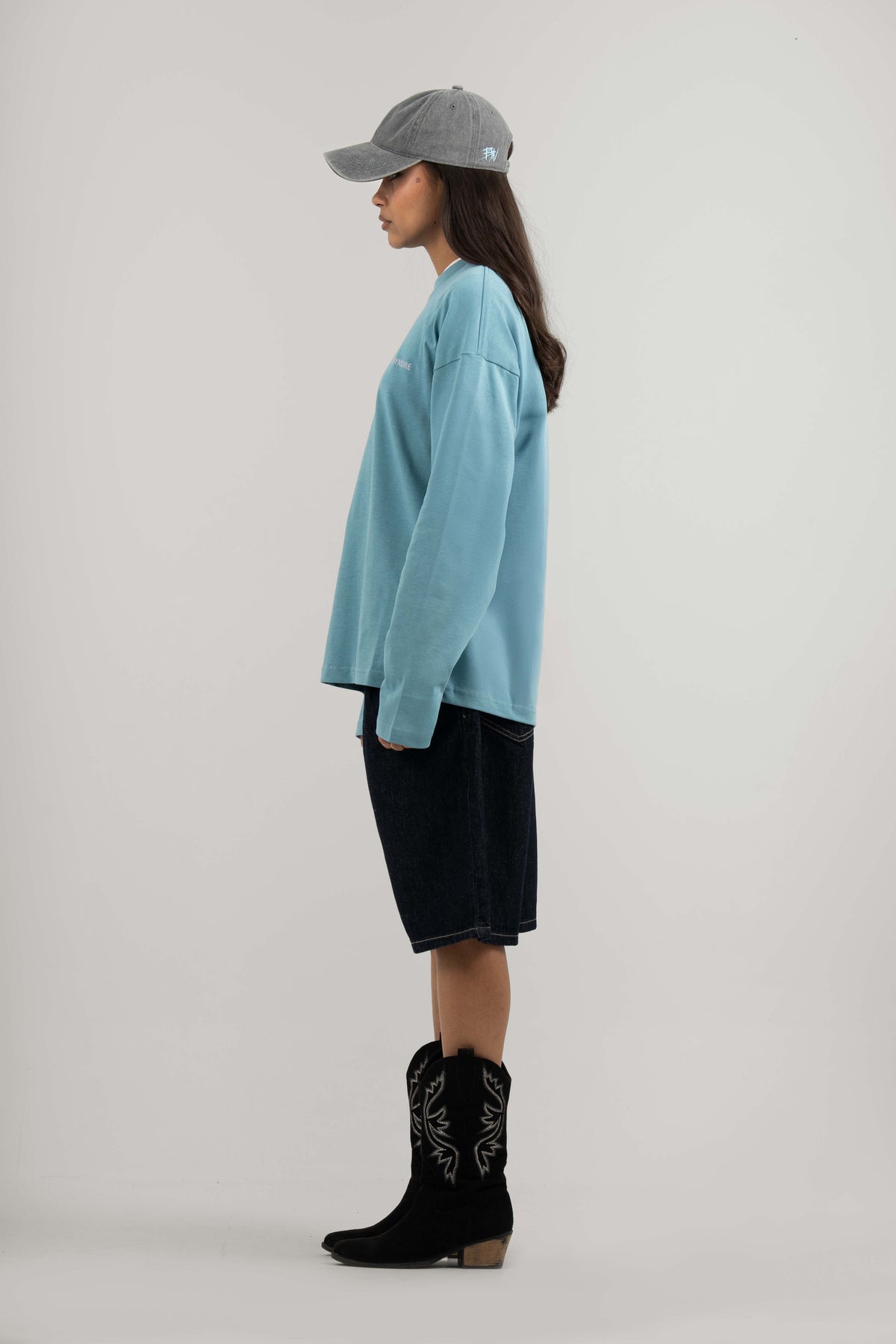 Blue Logo PL Long-sleeved T-shirt