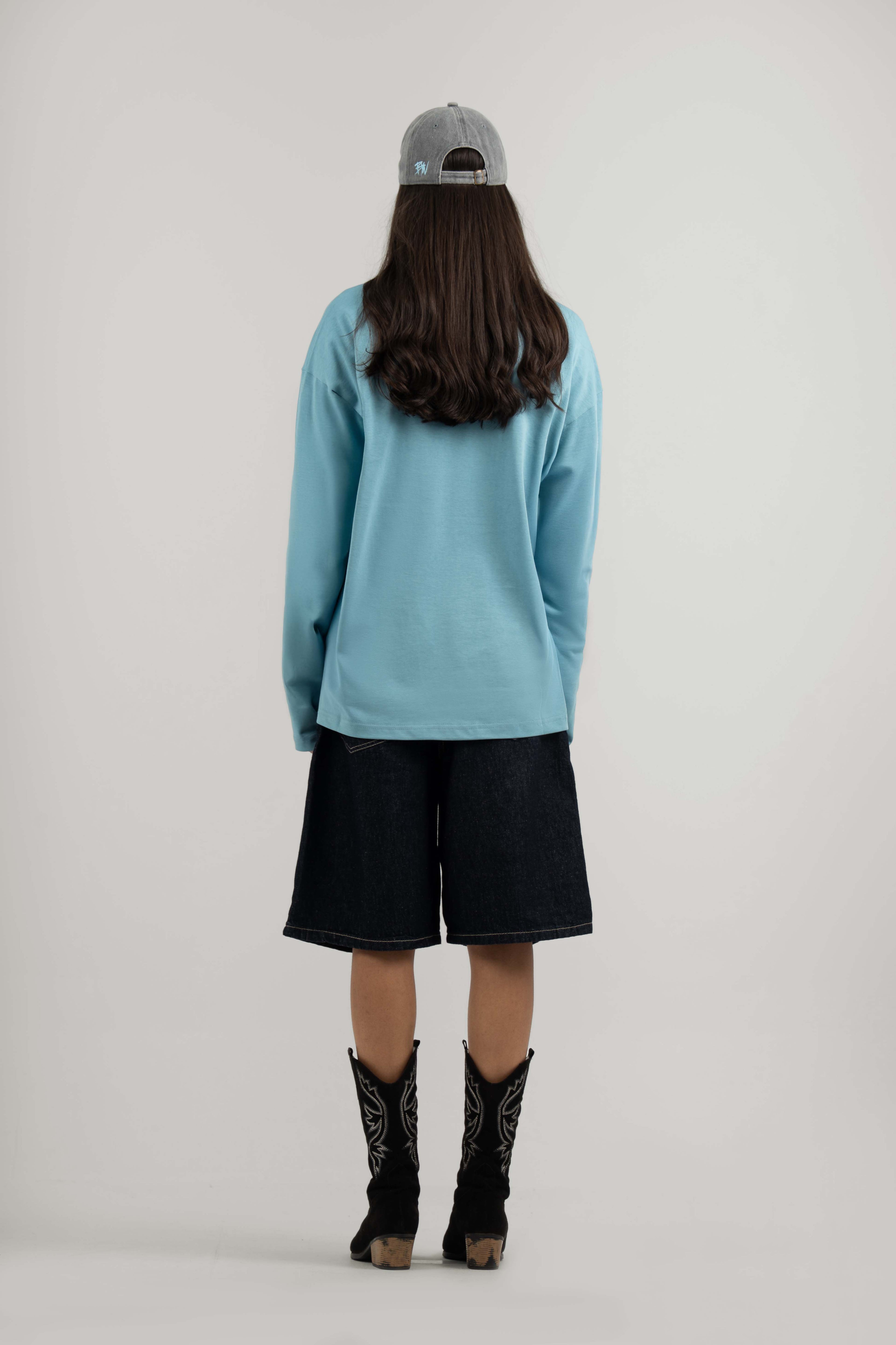 Blue Logo PL Long-sleeved T-shirt