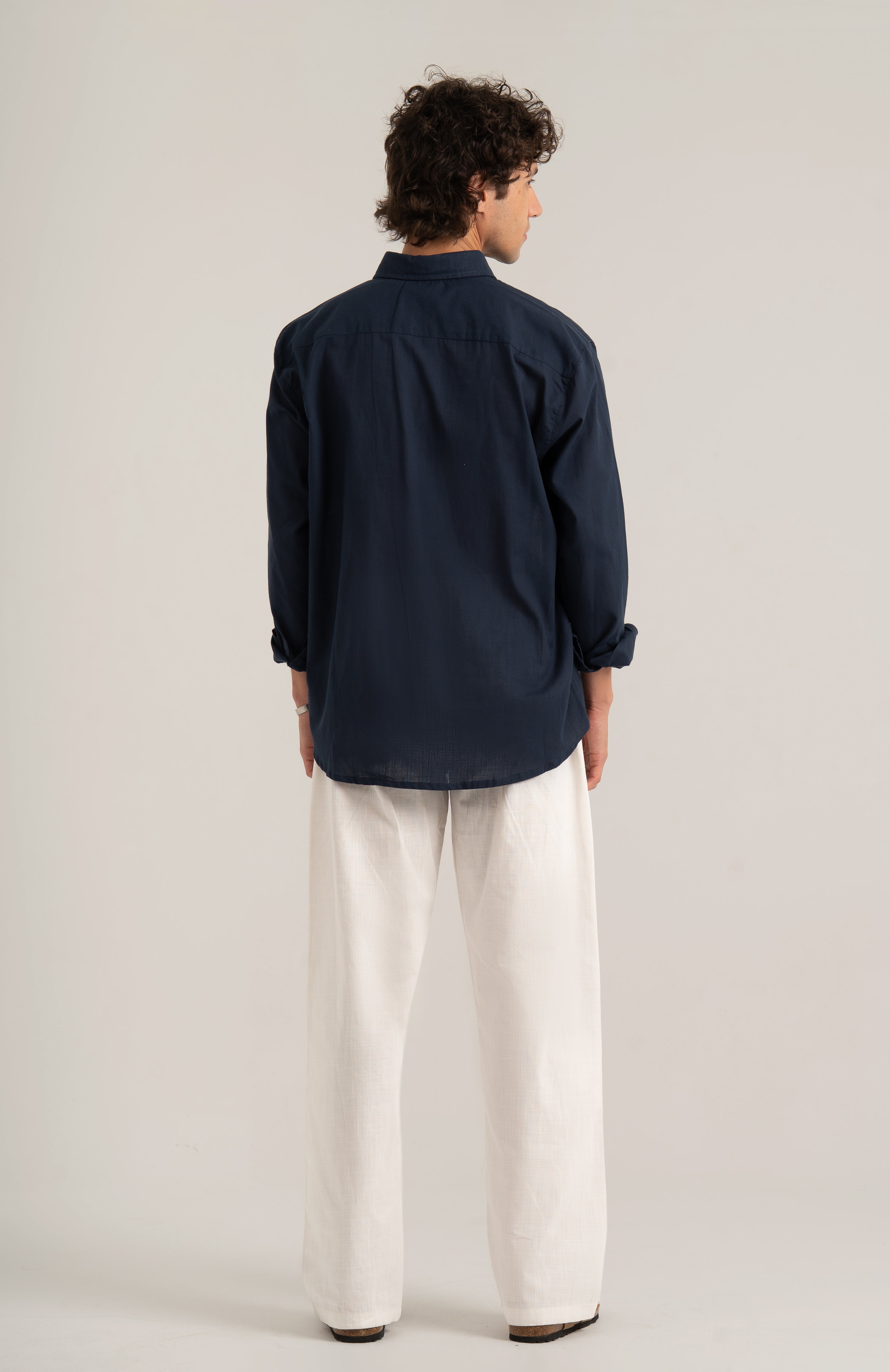 Navy C-Linen Shirt