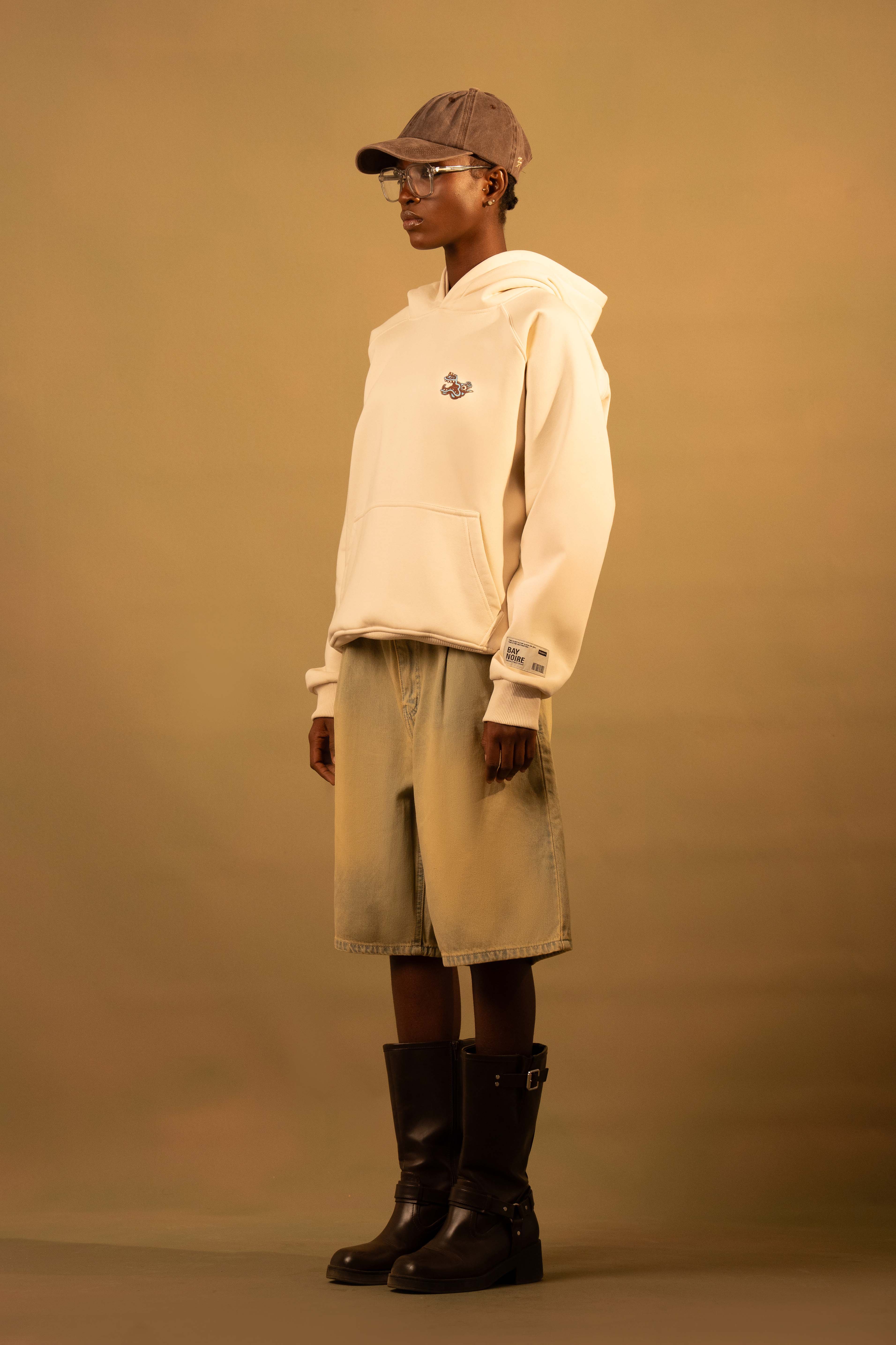 Cream Extinct Not Forgotten Oversized Hoodie