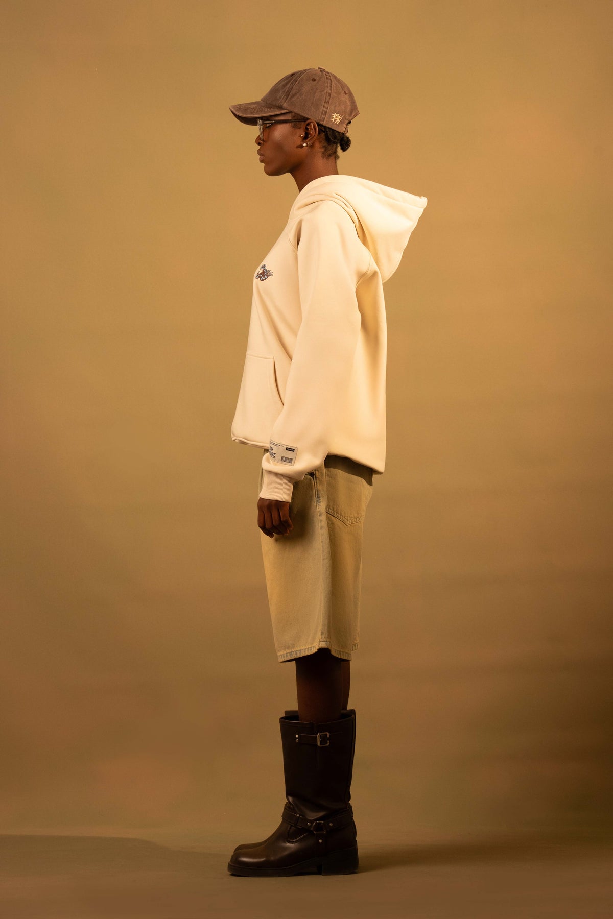 Cream Extinct Not Forgotten Oversized Hoodie