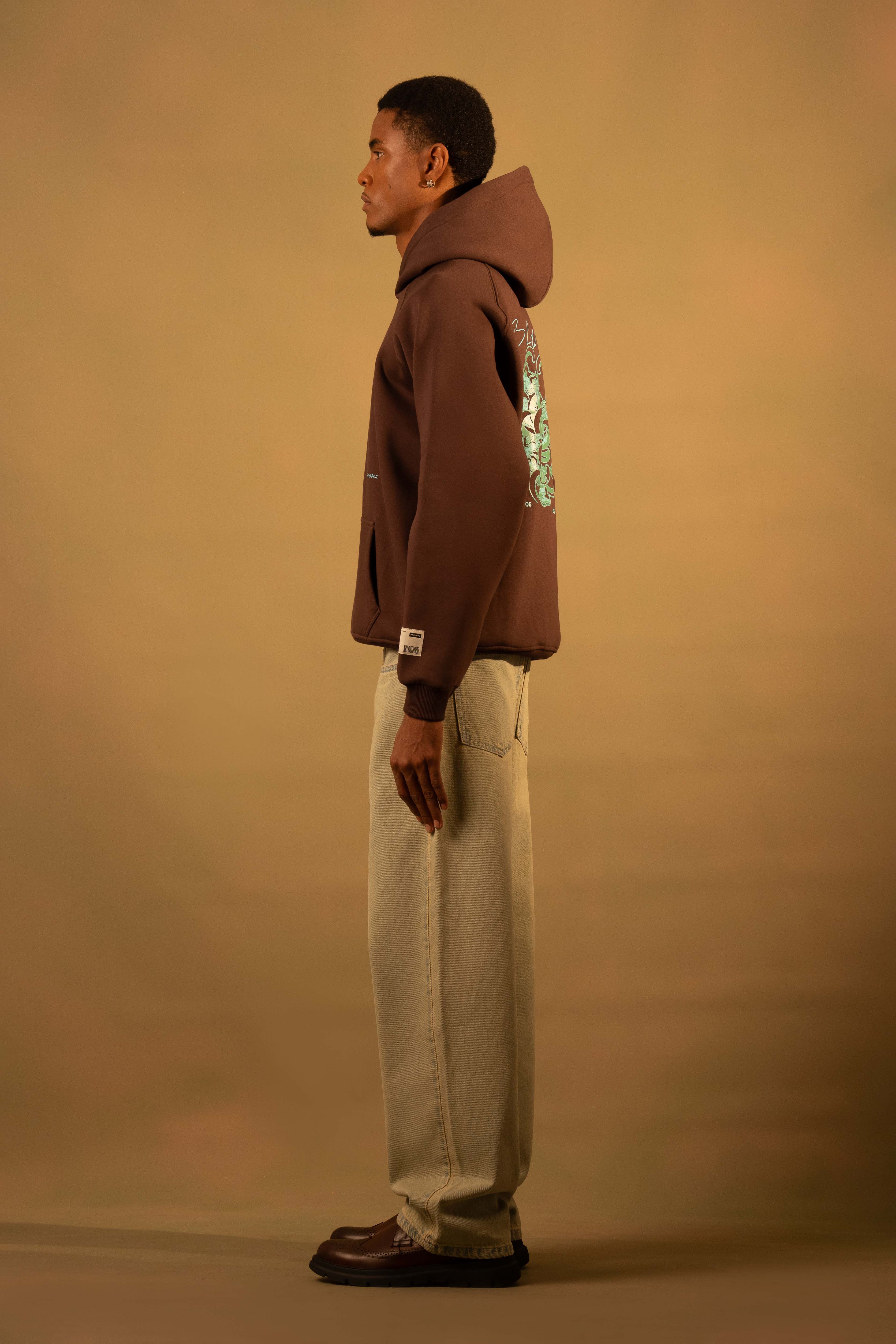 Brown Blomma Oversized Hoodie