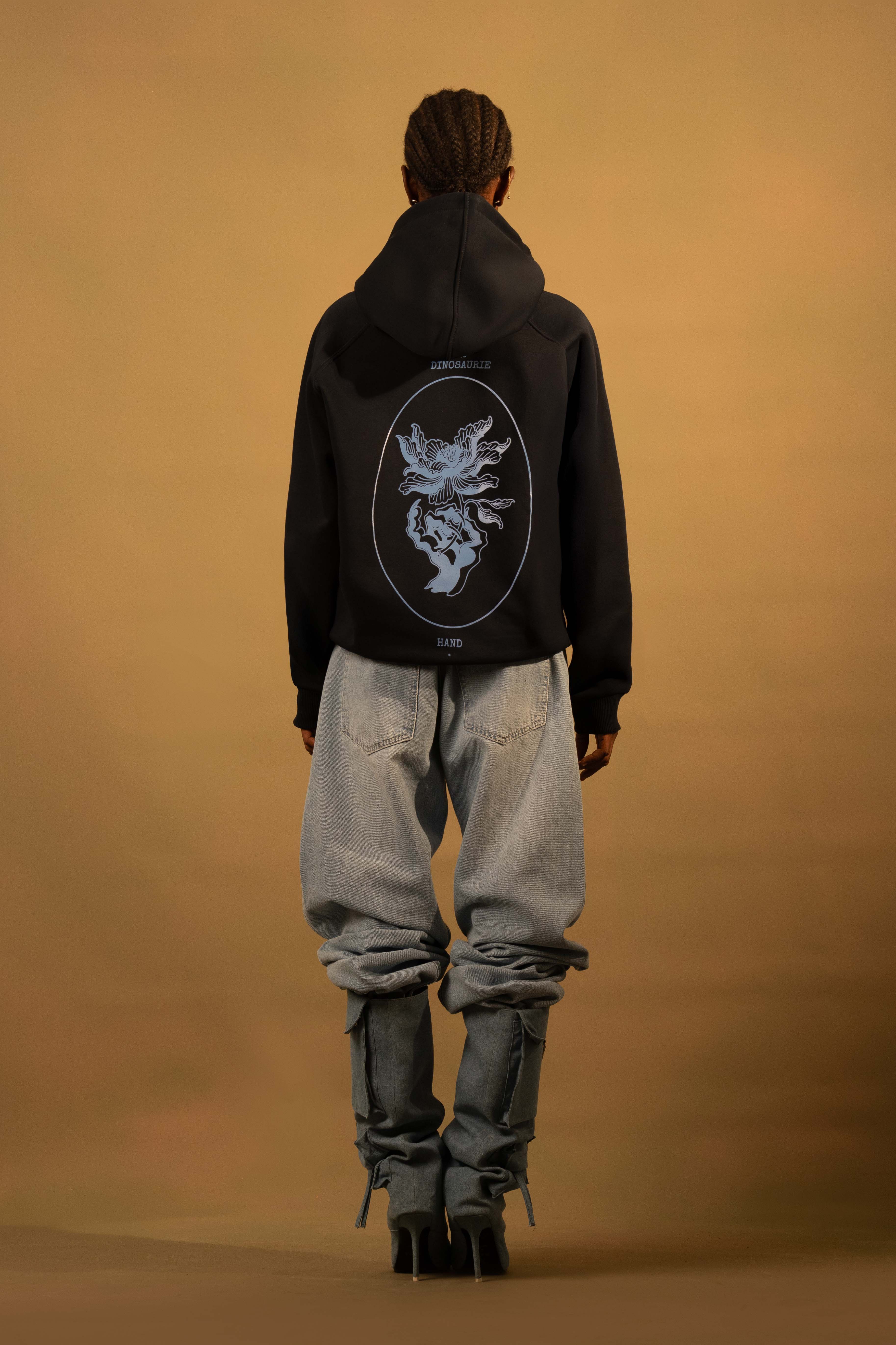 Navy Dinosaurie 02 Oversized Hoodie