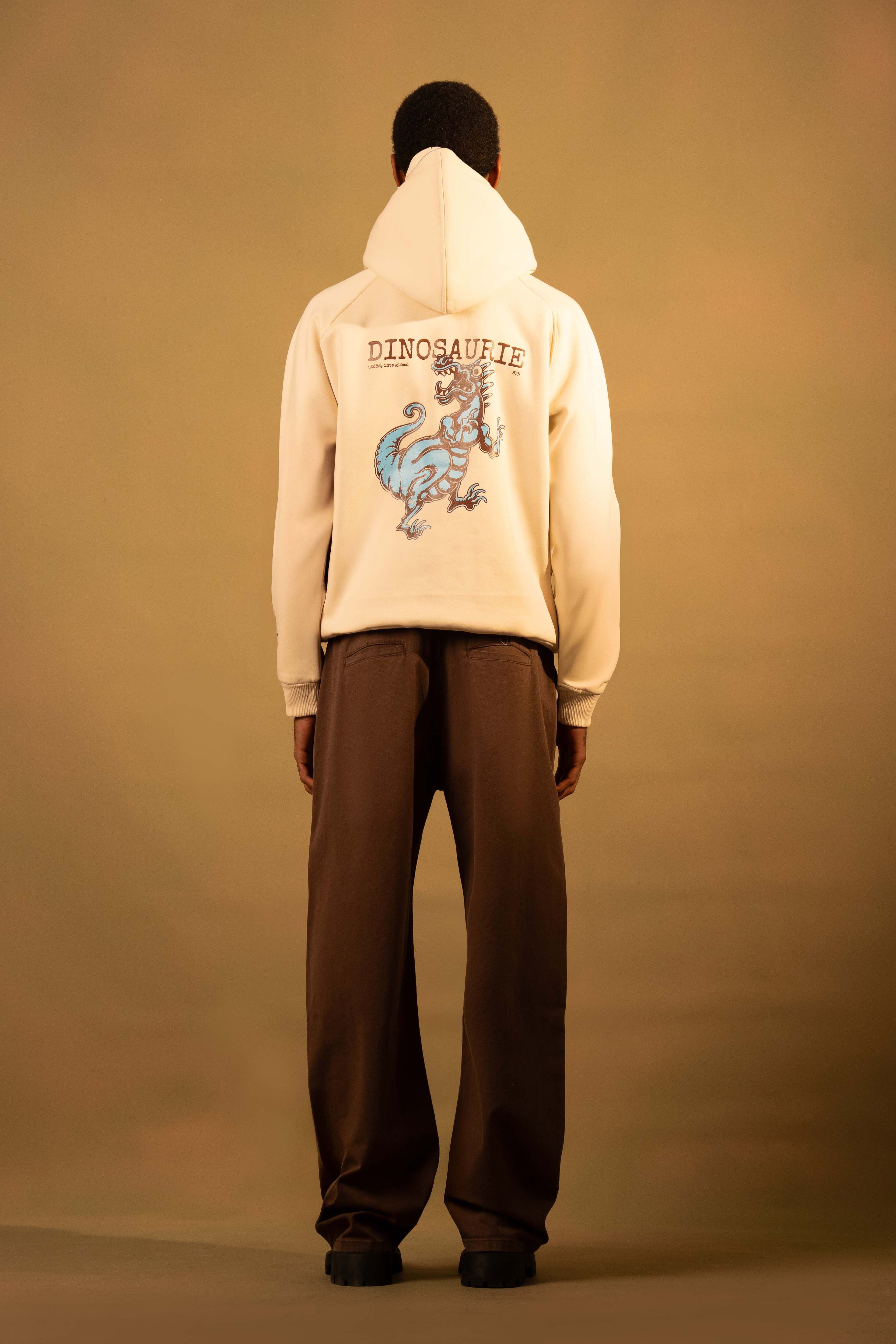 Cream Extinct Not Forgotten Oversized Hoodie