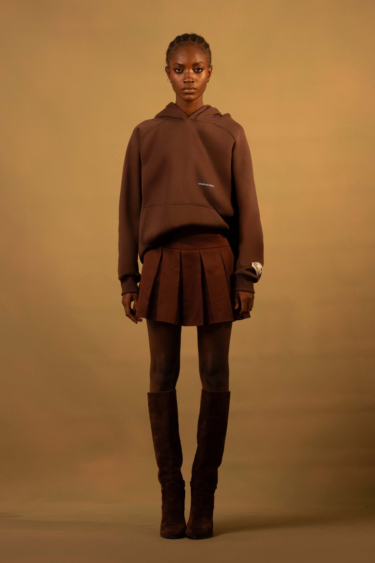 Brown Blomma Oversized Hoodie