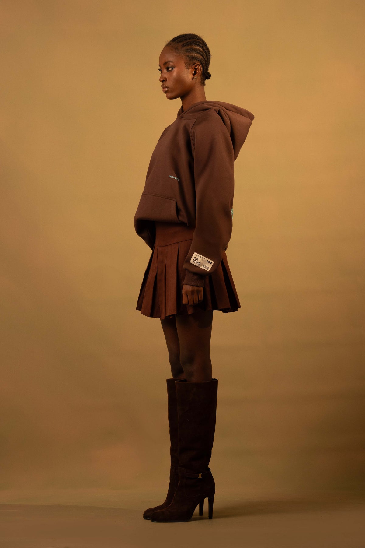 Brown Blomma Oversized Hoodie