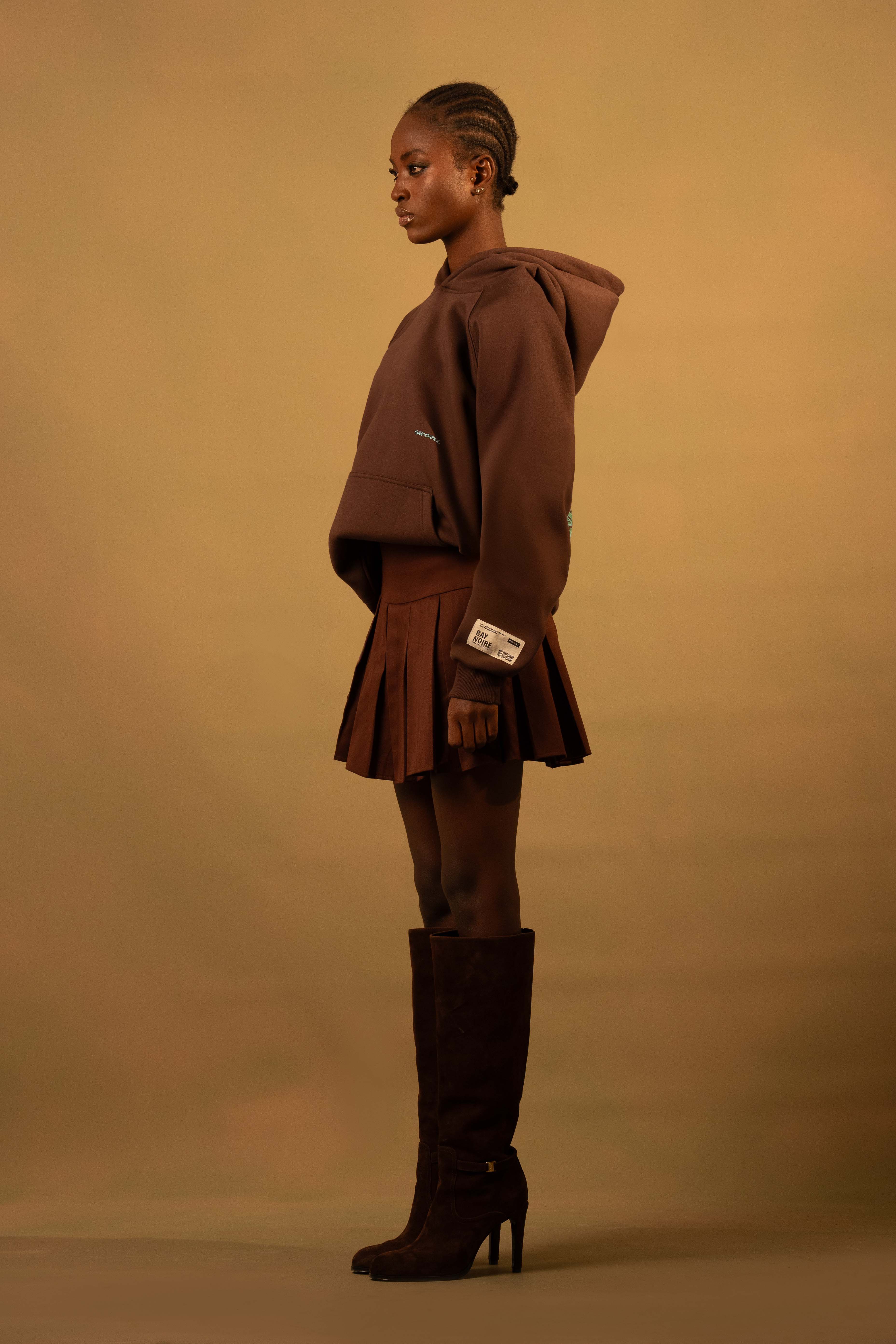 Brown Blomma Oversized Hoodie