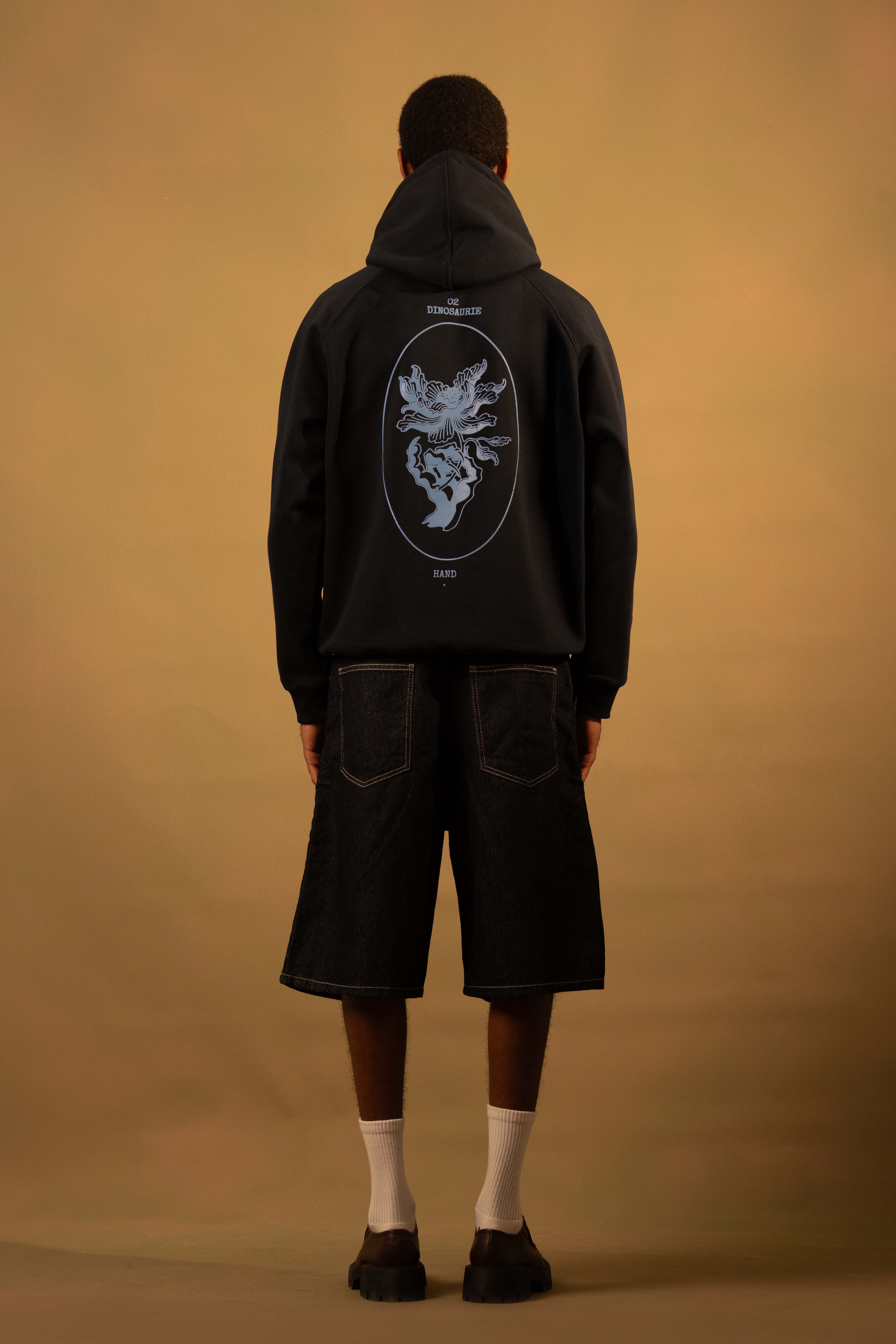 Navy Dinosaurie 02 Oversized Hoodie