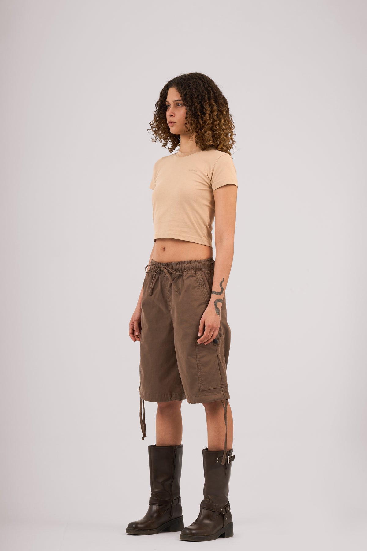 Beige Logo PL Baby Tee